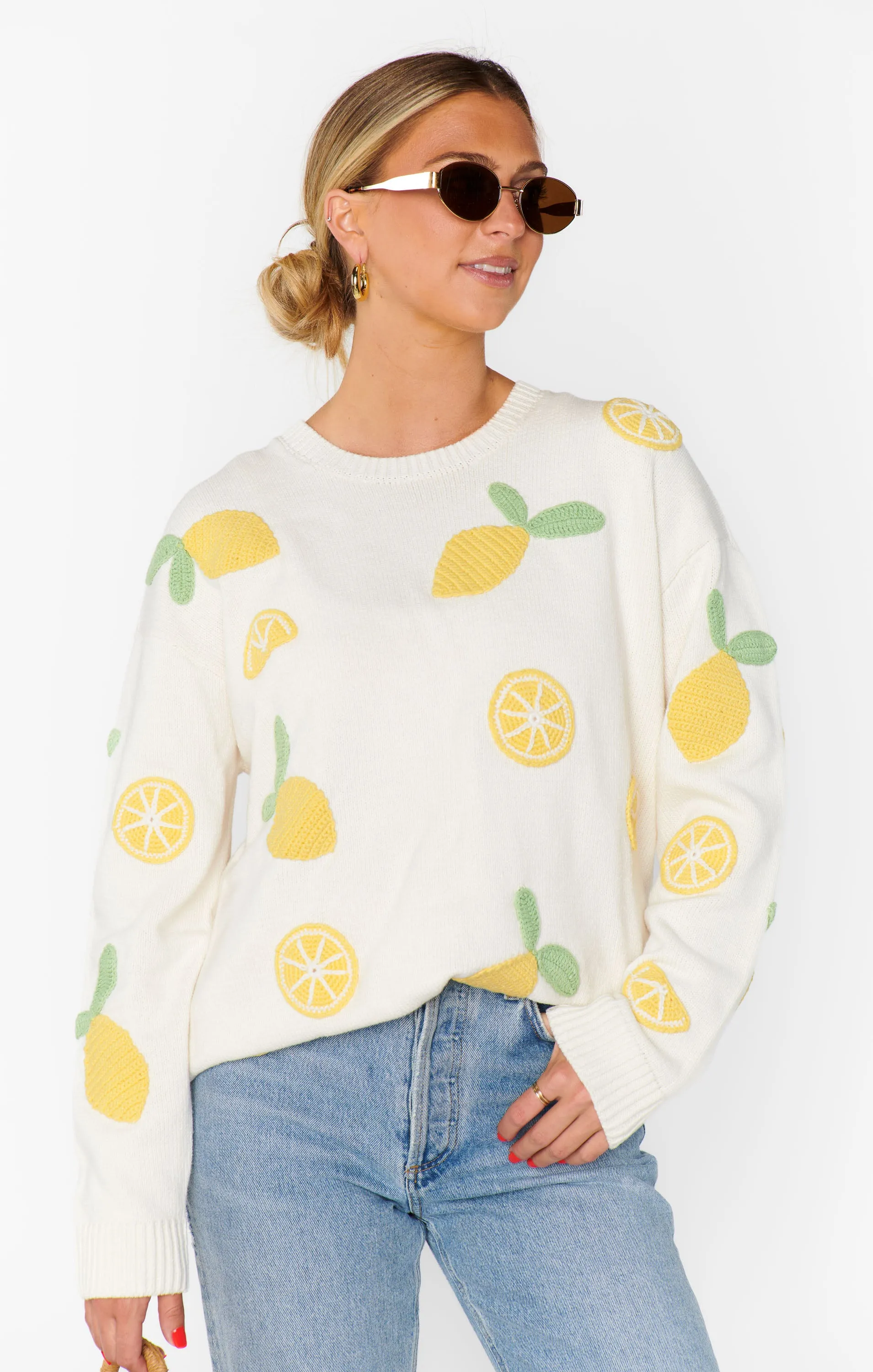 Go To Sweater ~ Lemon Sorbet Knit sold by Show Me Your MuMu product image thumbnail 4