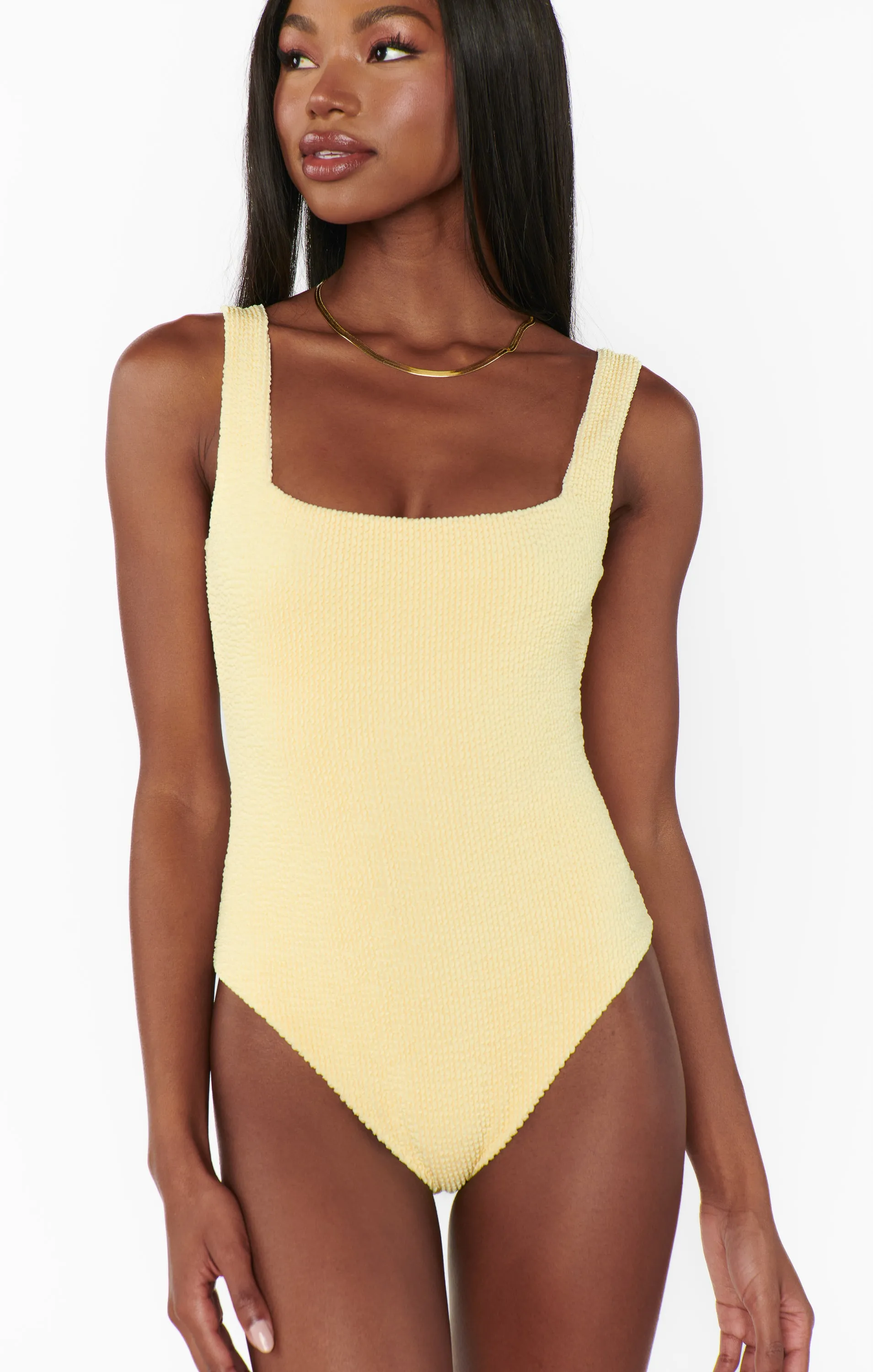 The Scrunch One Piece ~ Butter Yellow Scrunch sold by Show Me Your MuMu product image thumbnail 5