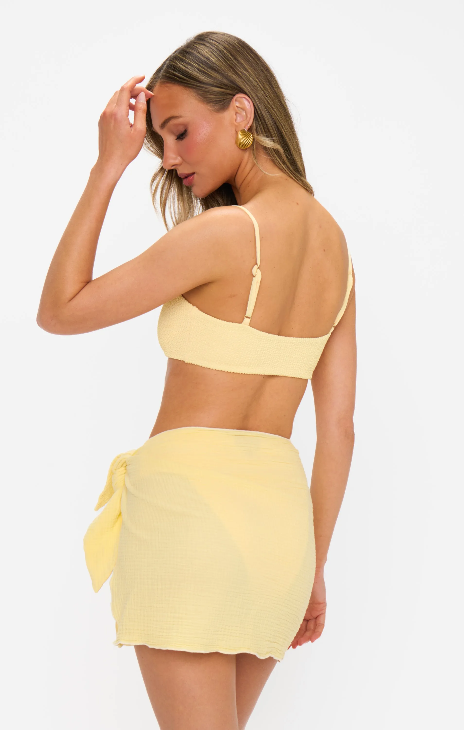 Leyla Sarong ~ Yellow Gauze sold by Show Me Your MuMu product image thumbnail 5