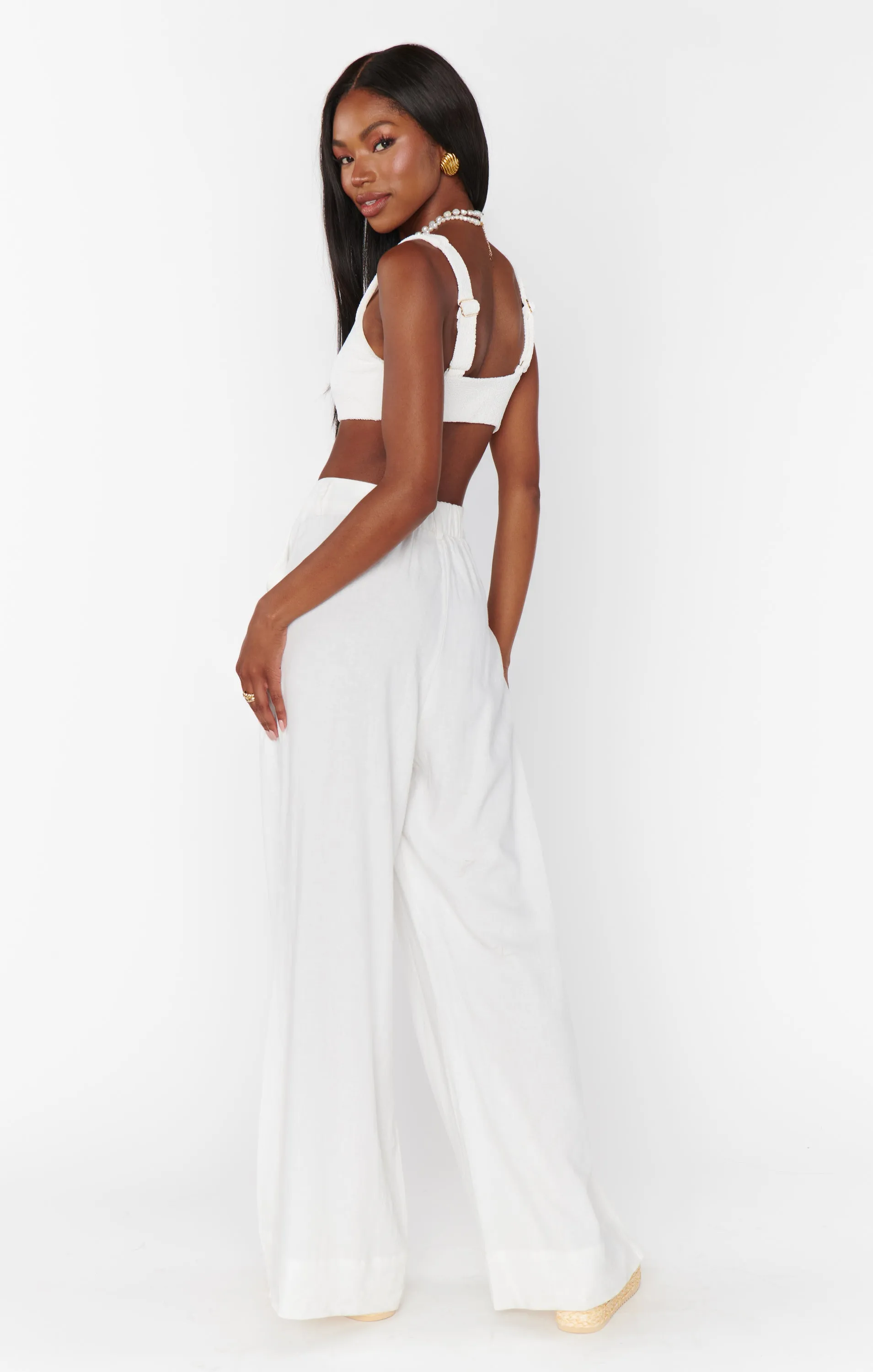 Hayes Trouser ~ White Linen sold by Show Me Your MuMu product image thumbnail 4