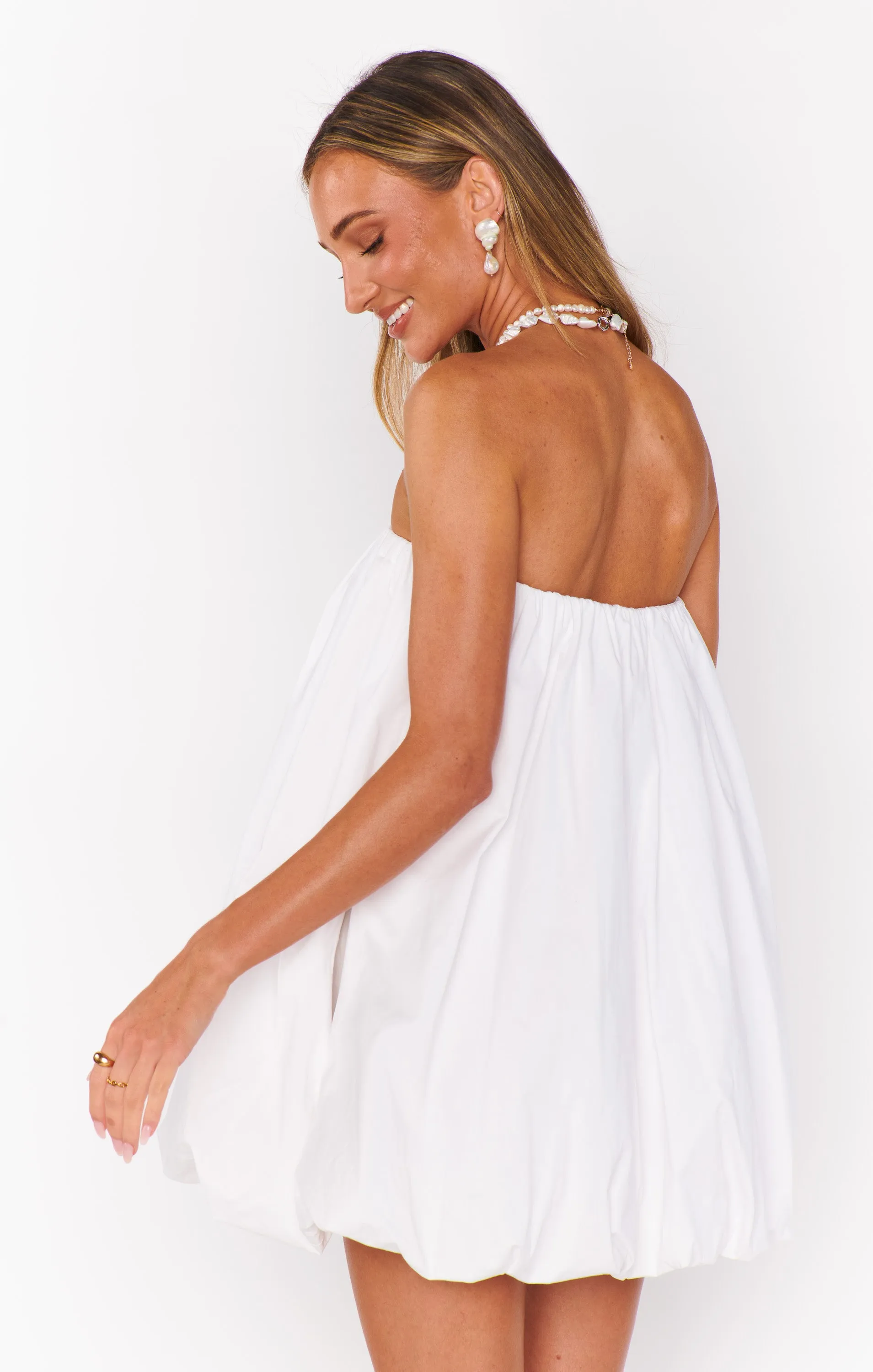 Beverly Bubble Dress ~ White Poplin sold by Show Me Your MuMu product image thumbnail 3