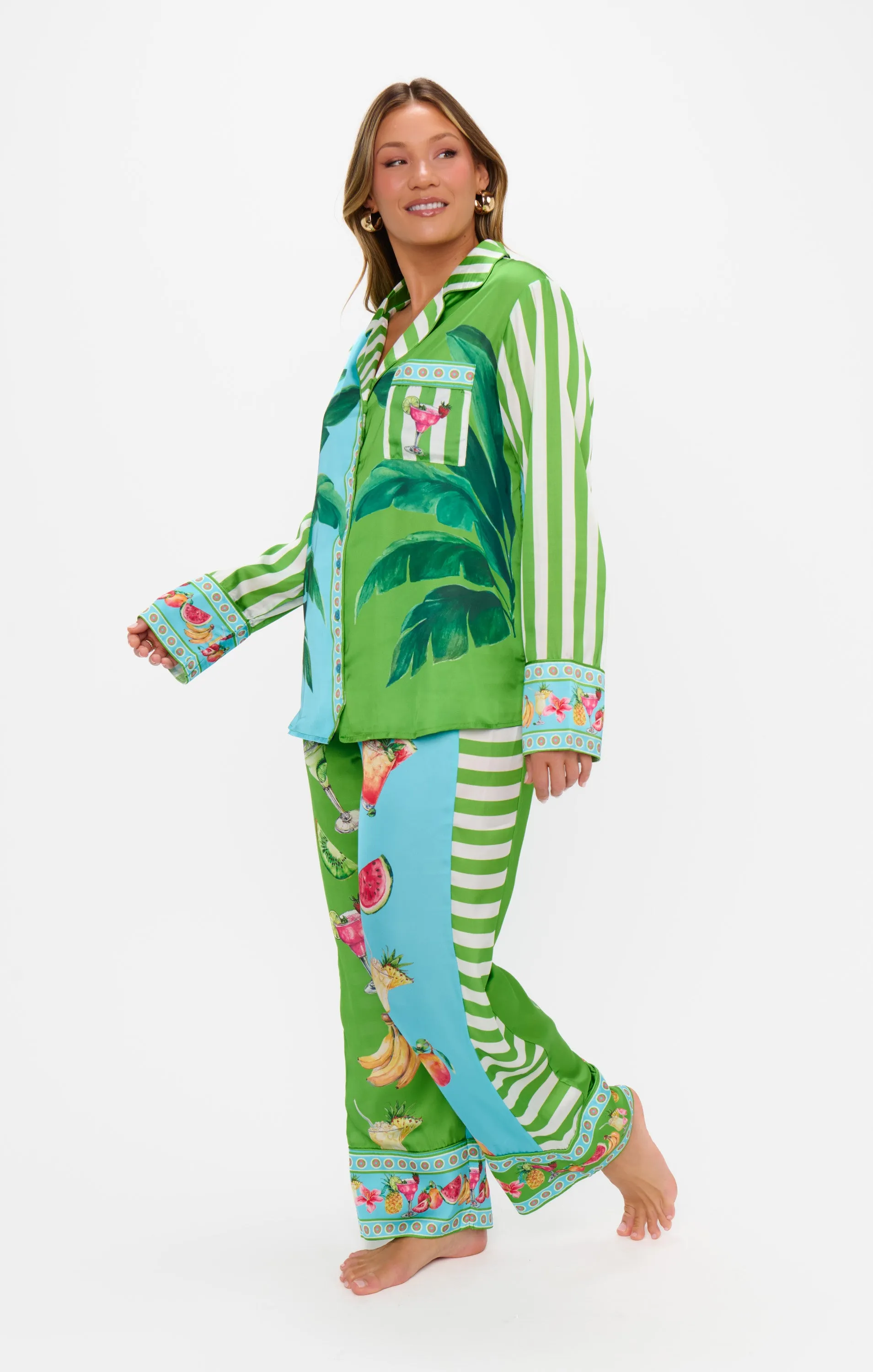 Classic PJ Set ~ Piña Colada Party Silky sold by Show Me Your MuMu product image thumbnail 4