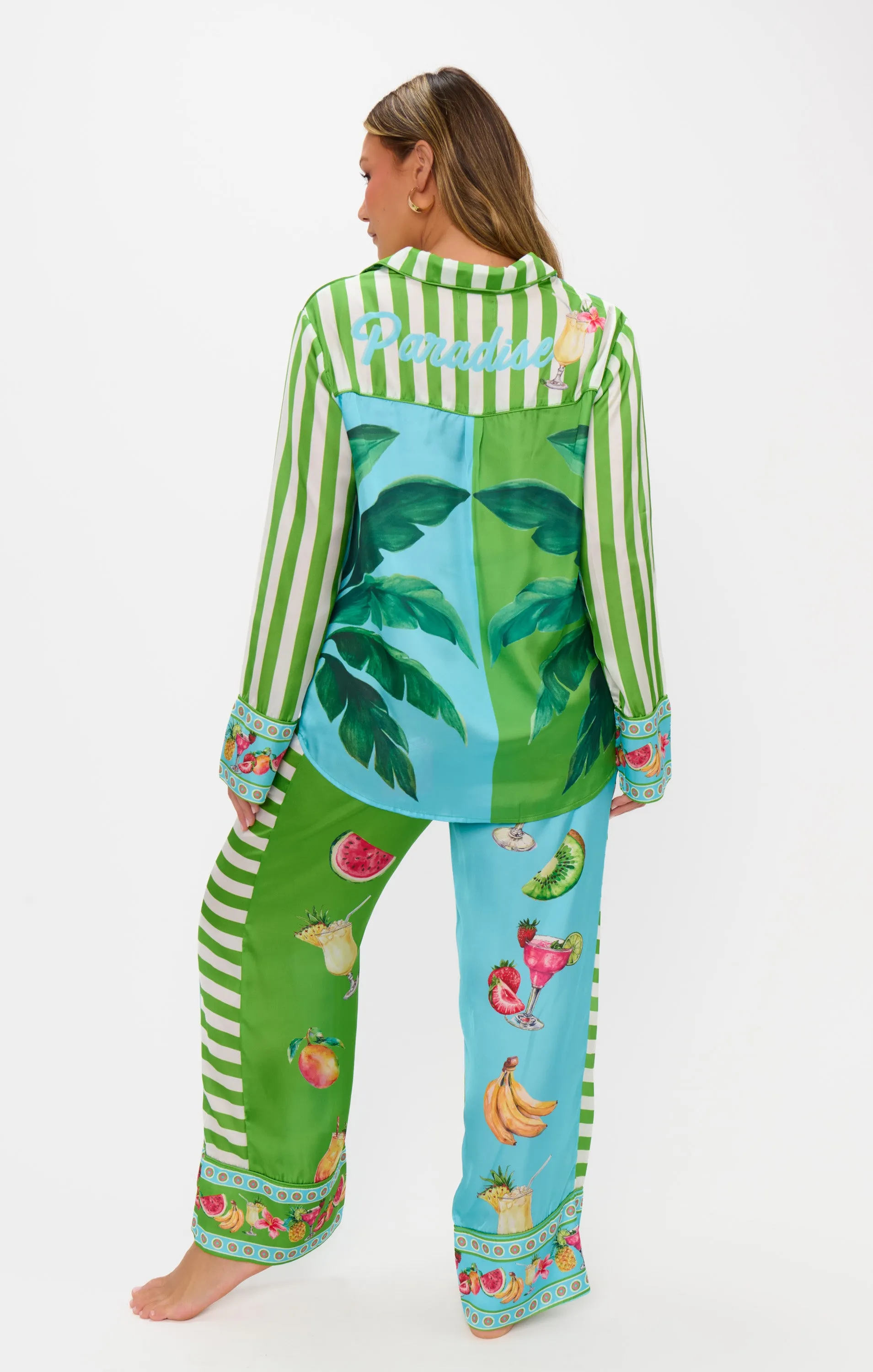 Classic PJ Set ~ Piña Colada Party Silky sold by Show Me Your MuMu product image thumbnail 3