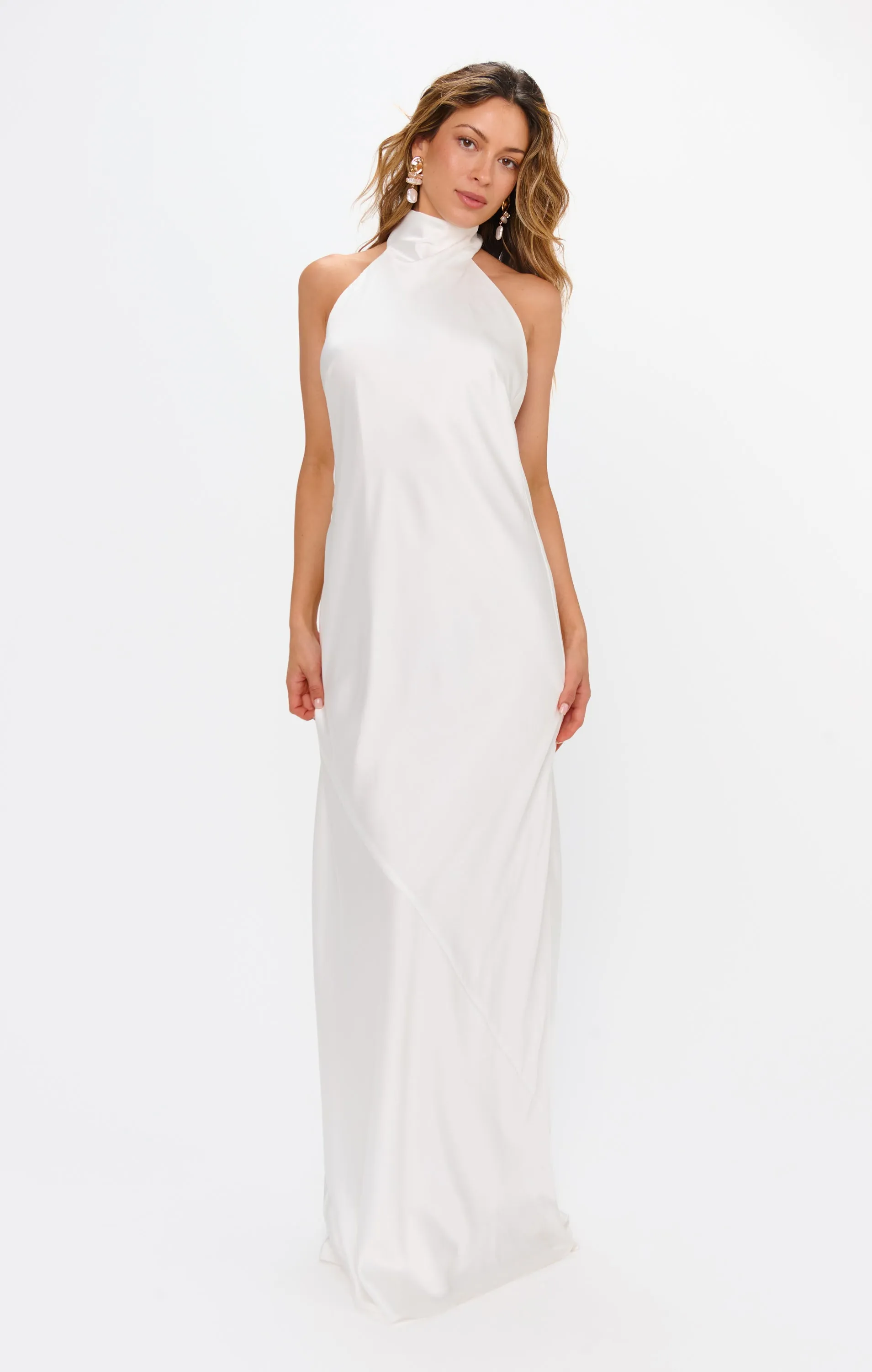 Lisa Maxi Dress ~ Ivory Luxe Satin sold by Show Me Your MuMu product image thumbnail 4