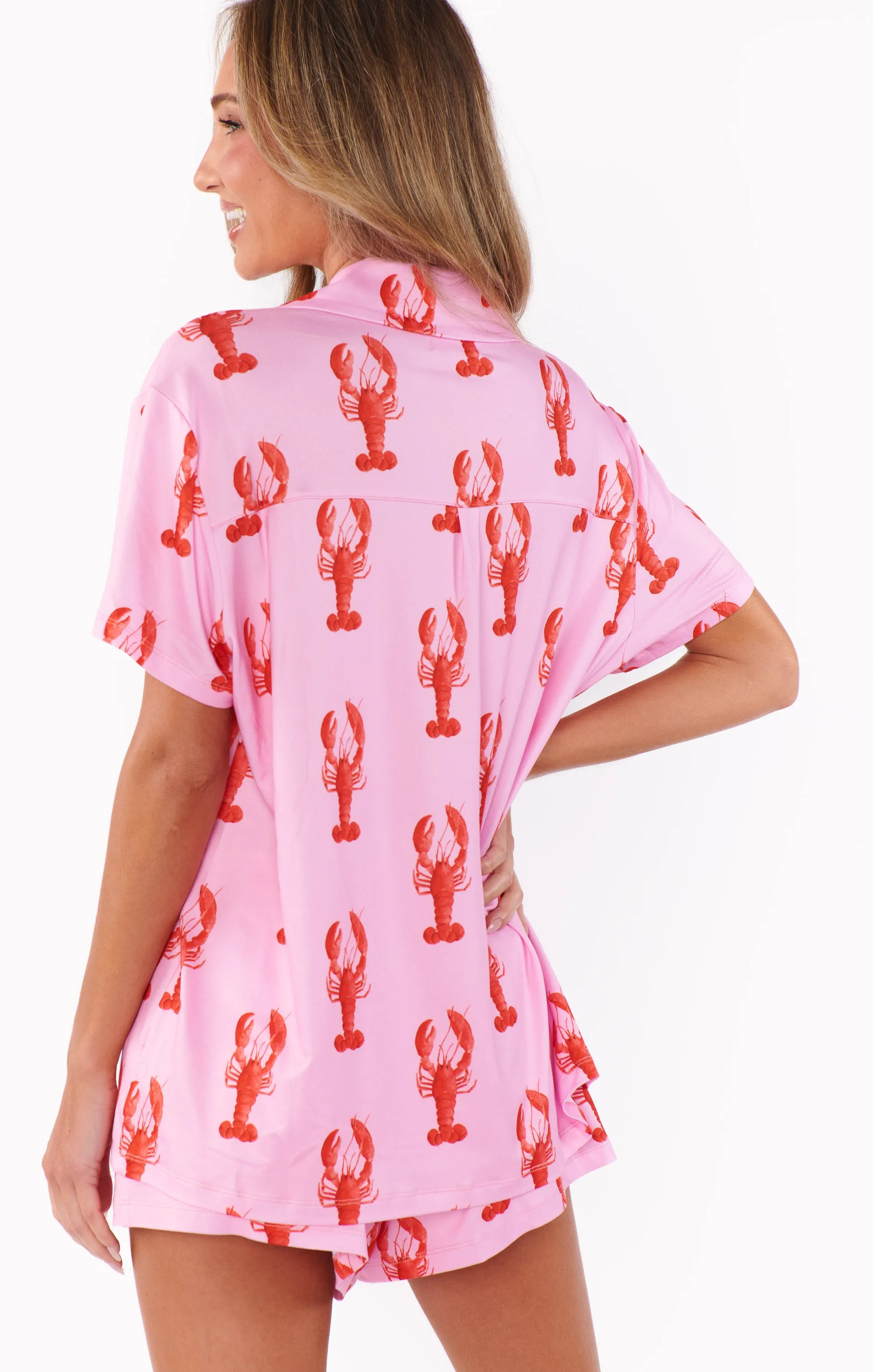Sunday Morning PJ Set ~ Pink Lobster Jersey sold by Show Me Your MuMu product image thumbnail 4