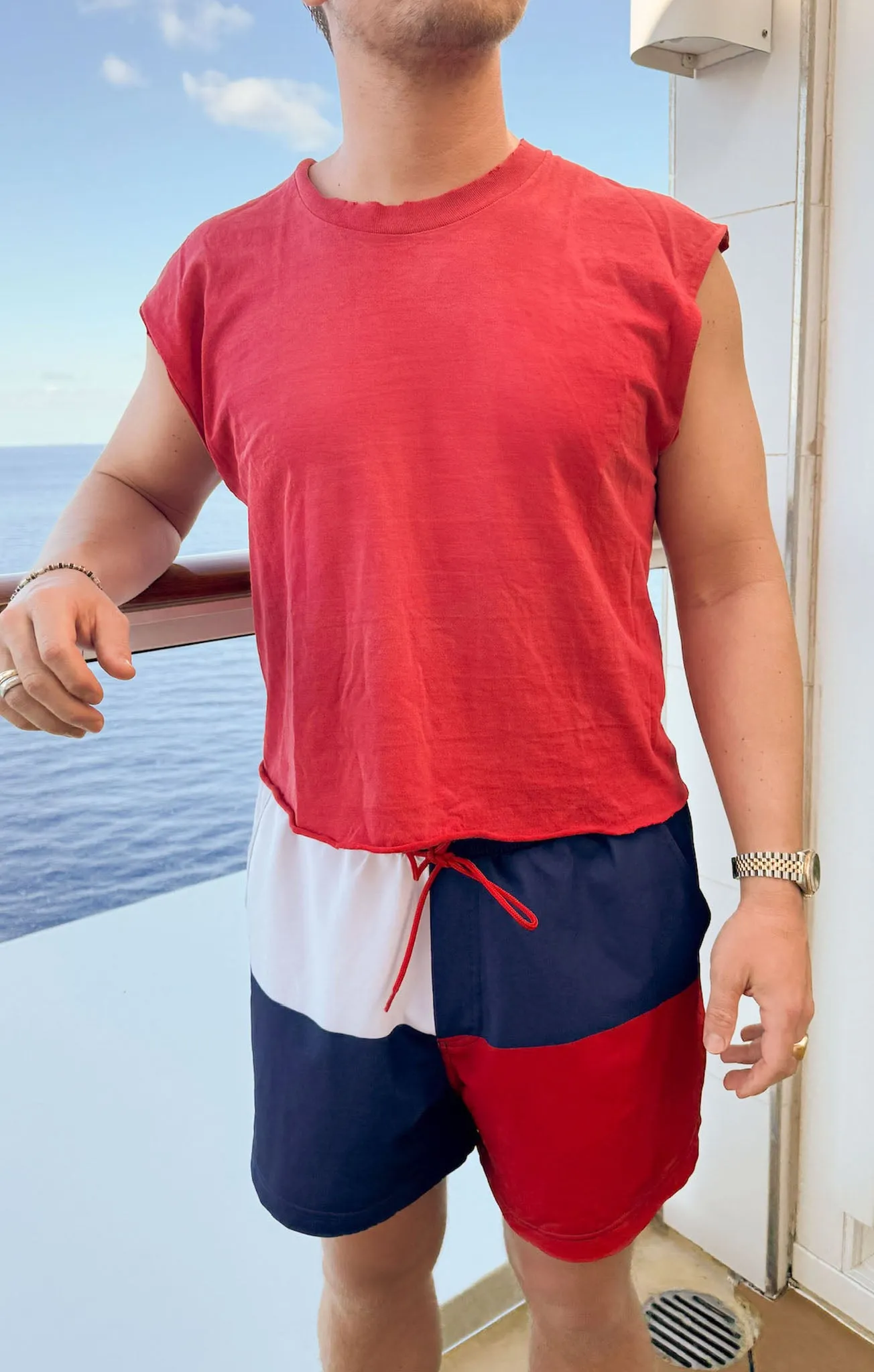 Man Mu Trunks ~ Americana Colorblock sold by Show Me Your MuMu