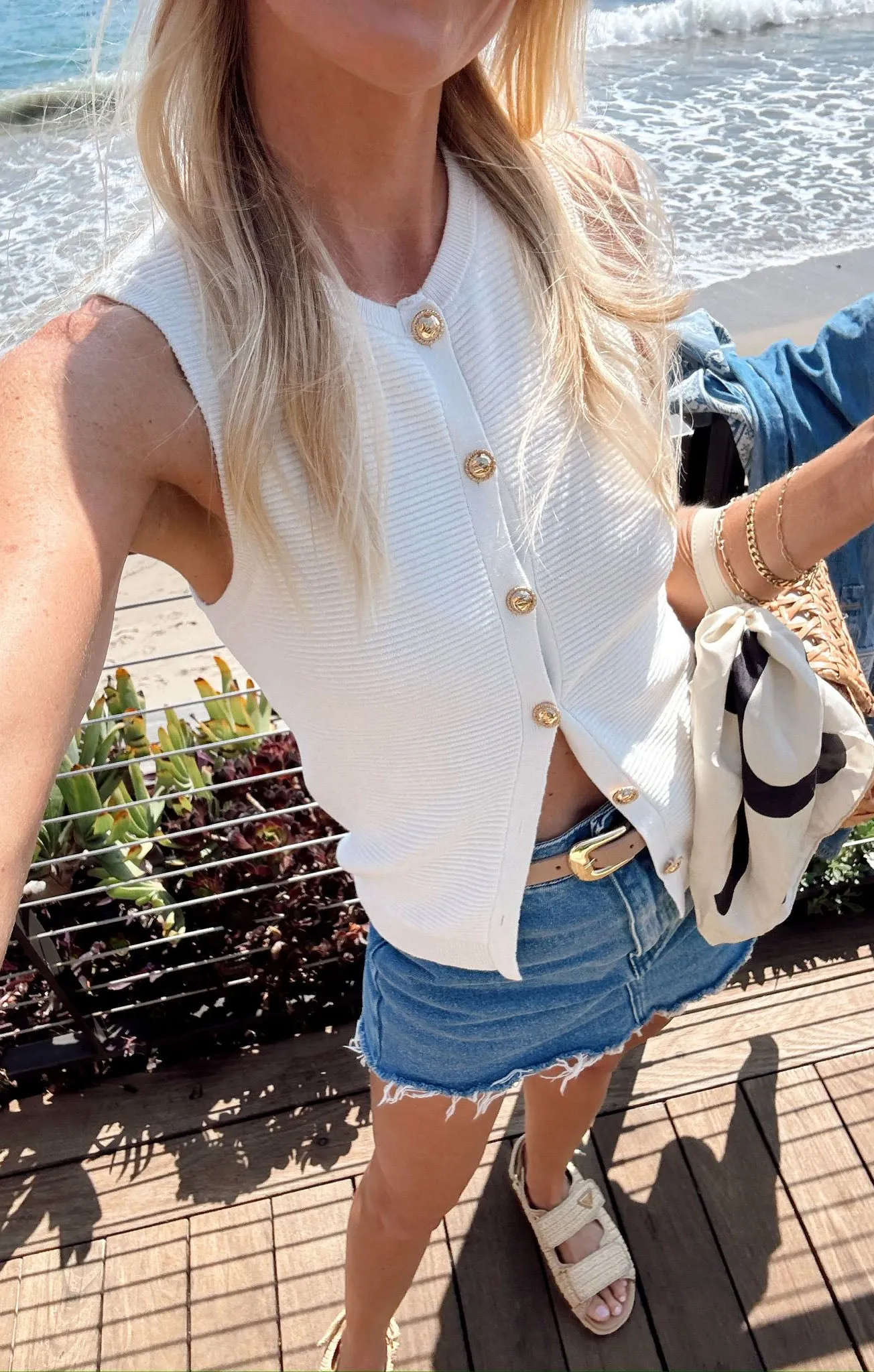 Devin Tank ~ White Delight Knit sold by Show Me Your MuMu product image thumbnail 2