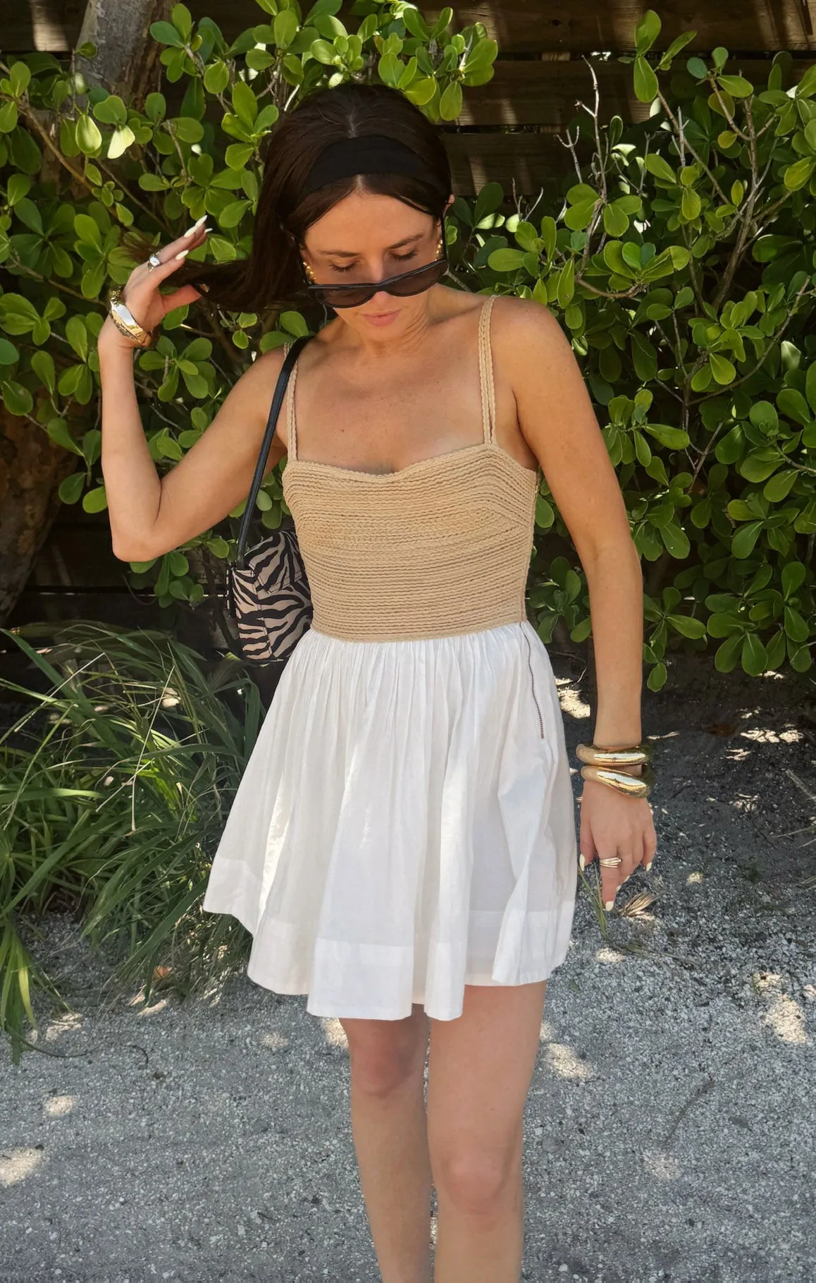 Sun Deck Mini Dress ~ White Voile With Twisted Rope sold by Show Me Your MuMu