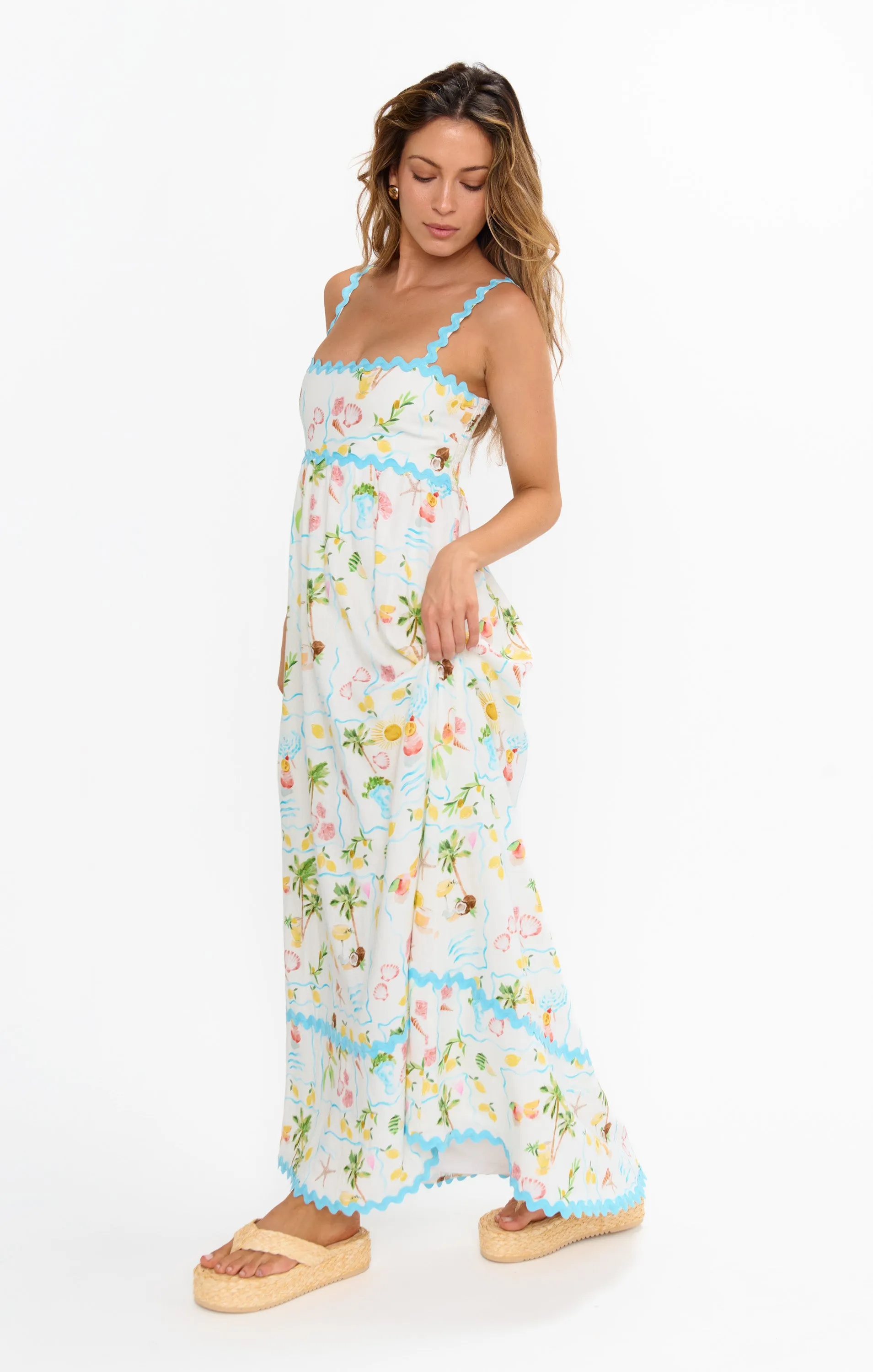 Getaway Maxi Dress ~ Seaside Treasures Blue Scallop sold by Show Me Your MuMu product image thumbnail 4