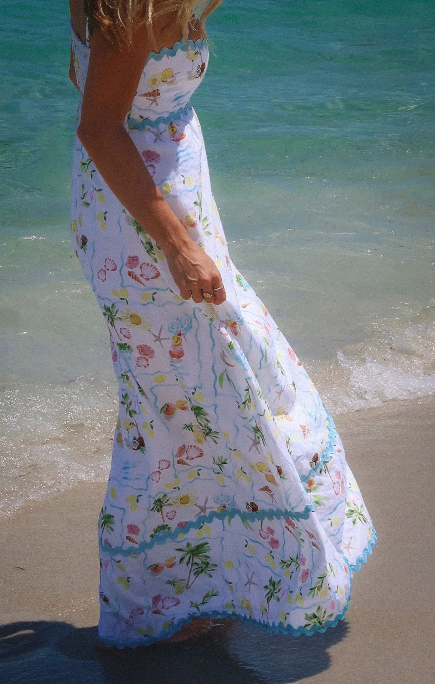 Getaway Maxi Dress ~ Seaside Treasures Blue Scallop sold by Show Me Your MuMu product image thumbnail 2