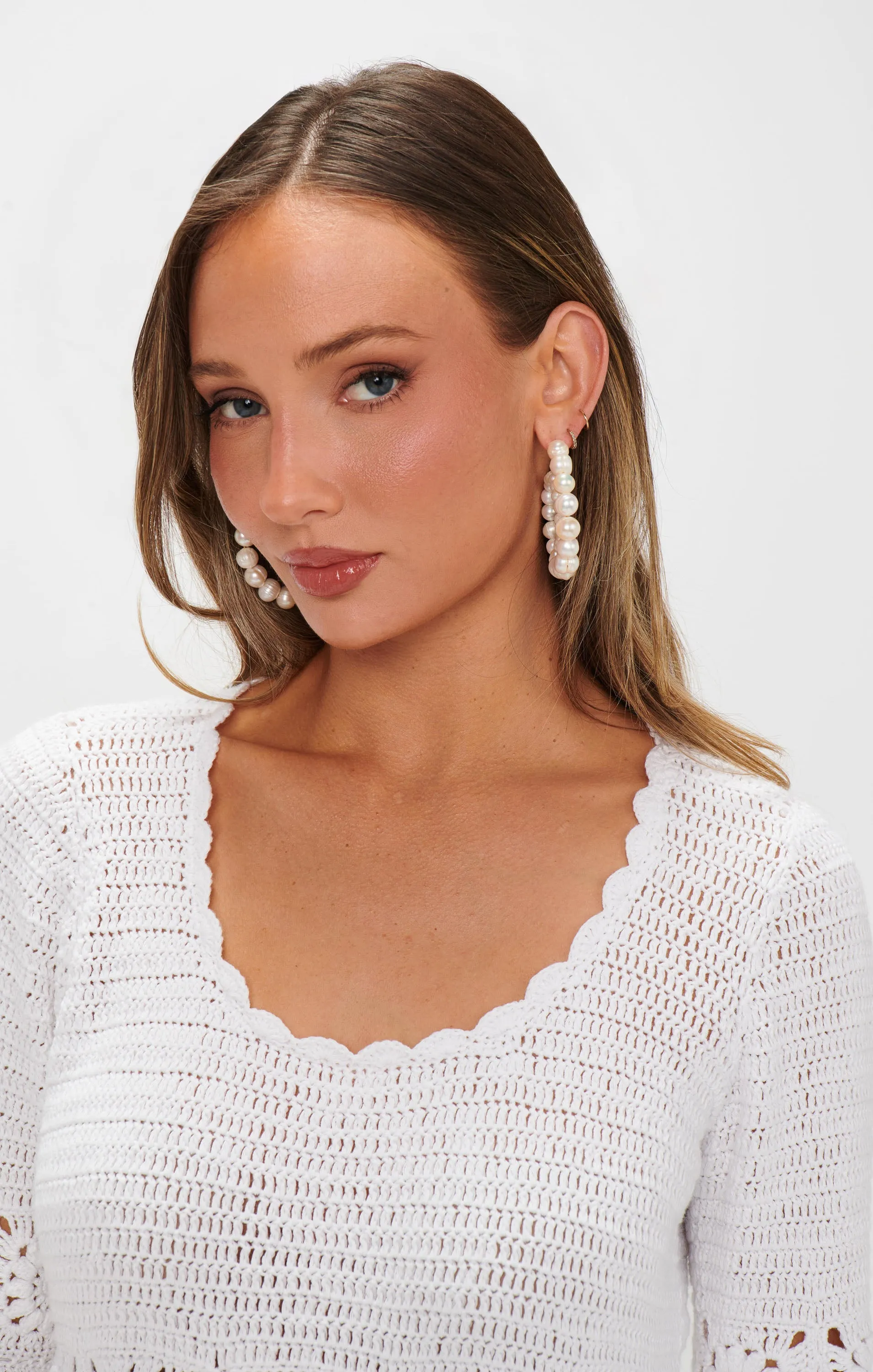 Frasier Sterling Bordeaux Earrings ~ Ivory sold by Show Me Your MuMu product image thumbnail 3