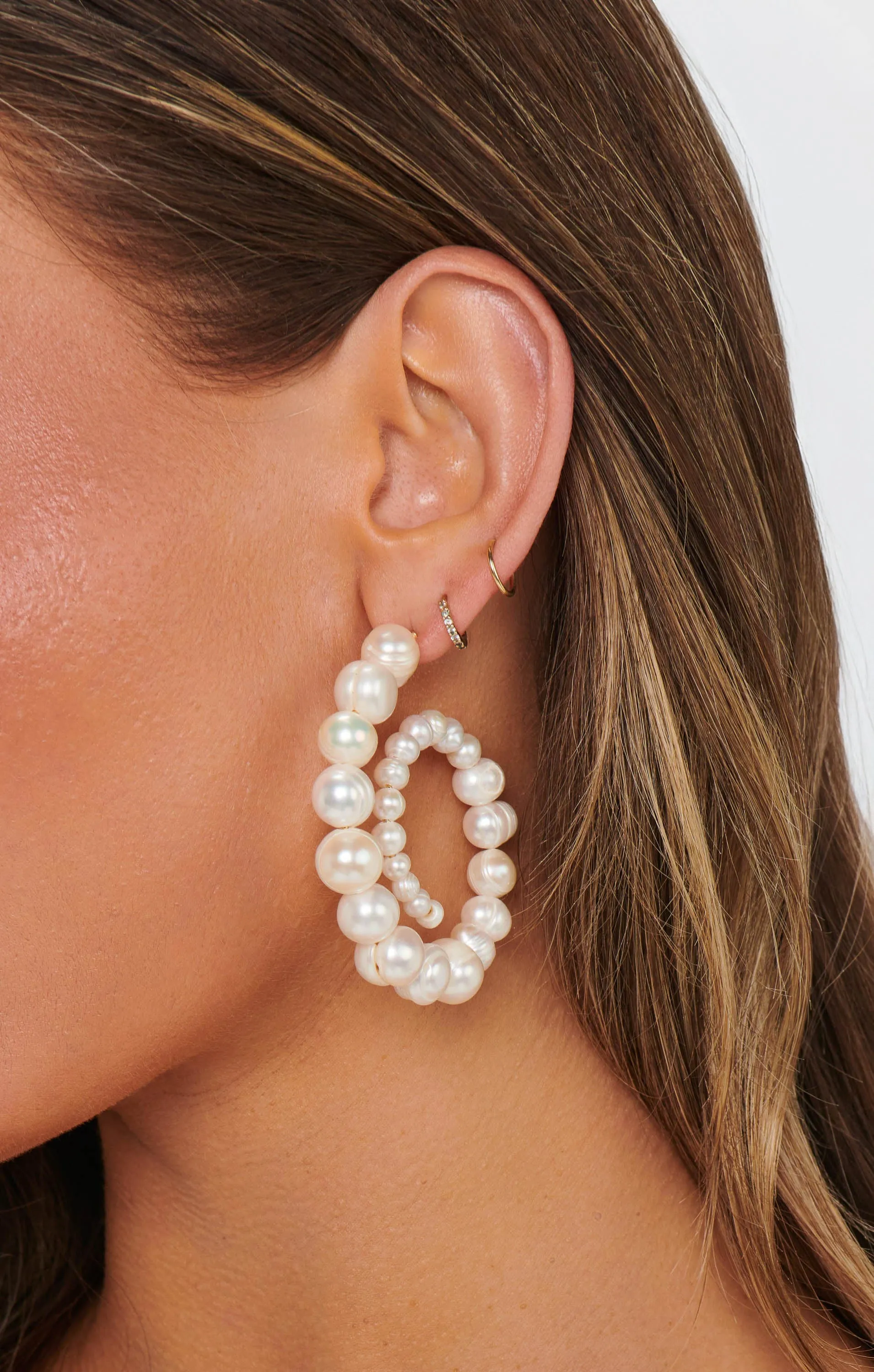 Frasier Sterling Bordeaux Earrings ~ Ivory sold by Show Me Your MuMu