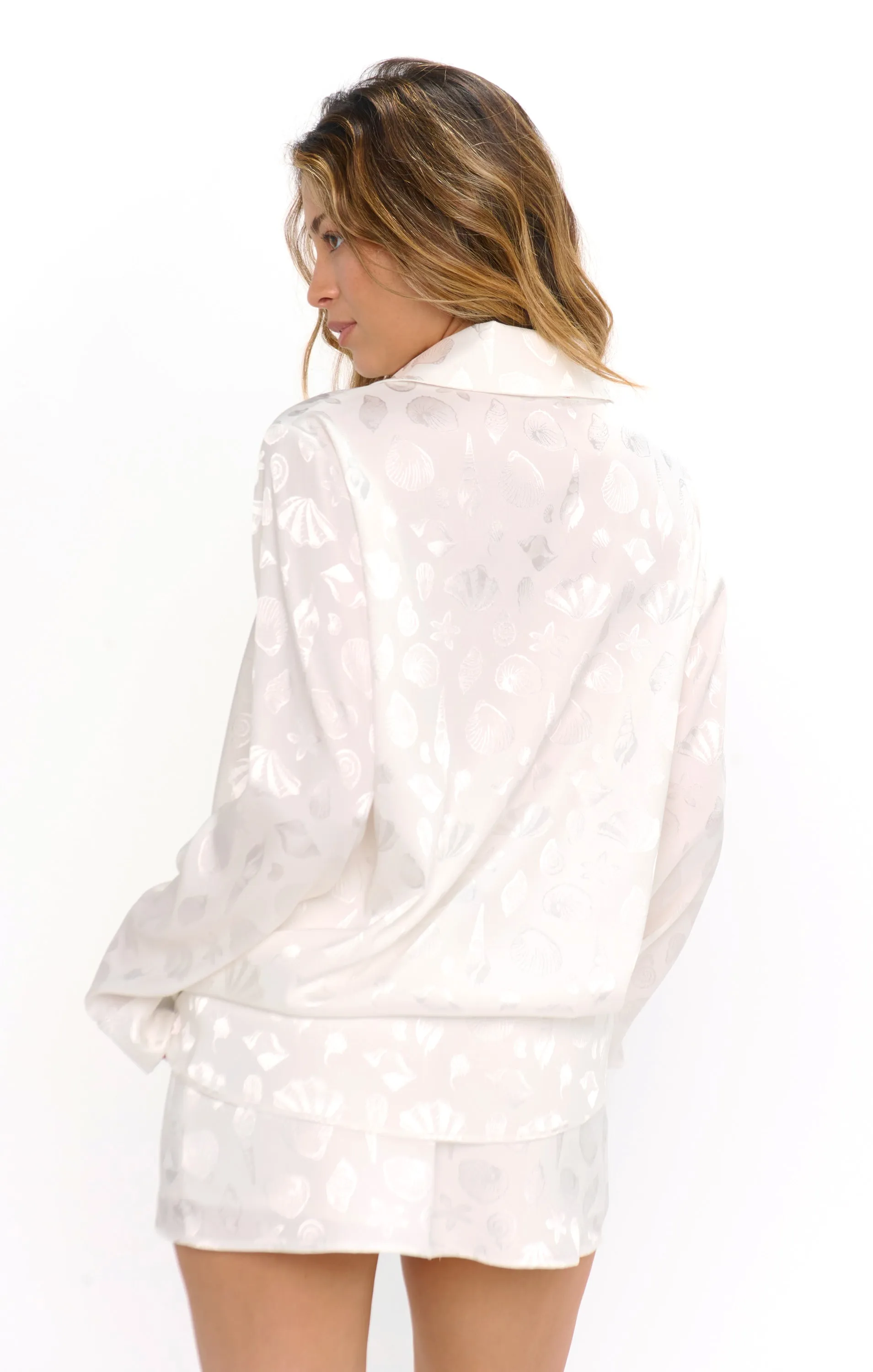 Smith Button Down ~ White Shell Satin sold by Show Me Your MuMu product image thumbnail 2
