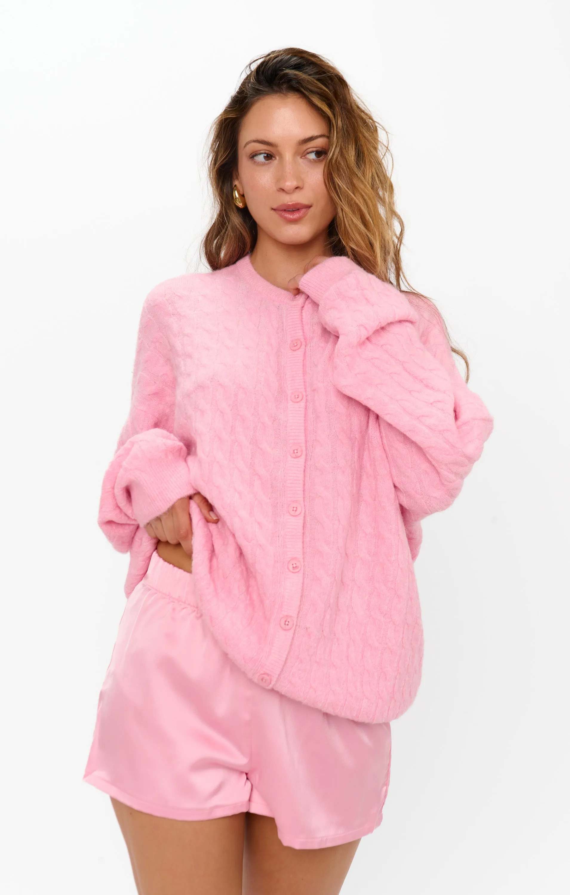 Feel Good Cardigan ~ Light Pink Knit sold by Show Me Your MuMu product image thumbnail 2