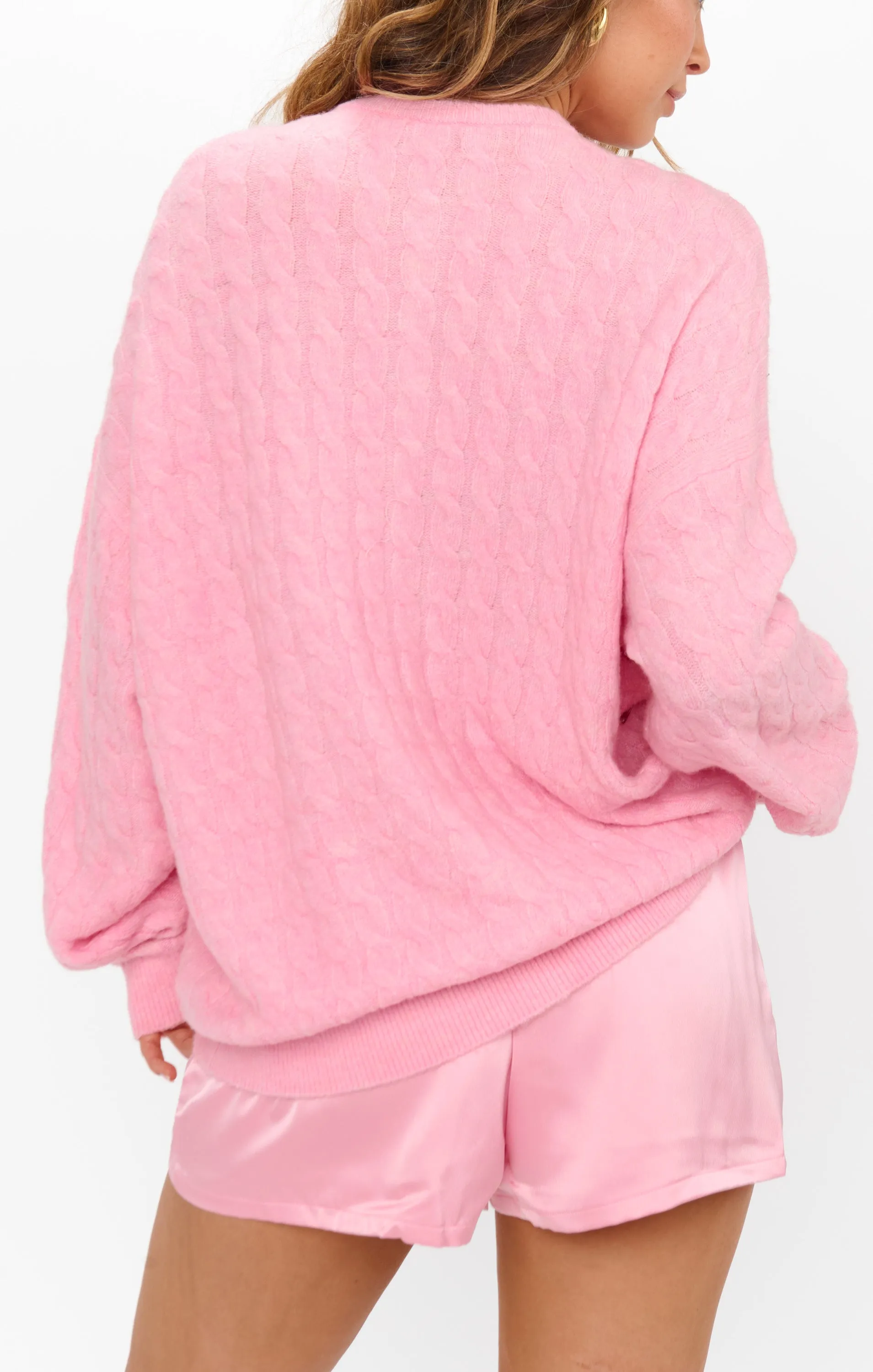 Feel Good Cardigan ~ Light Pink Knit sold by Show Me Your MuMu product image thumbnail 3
