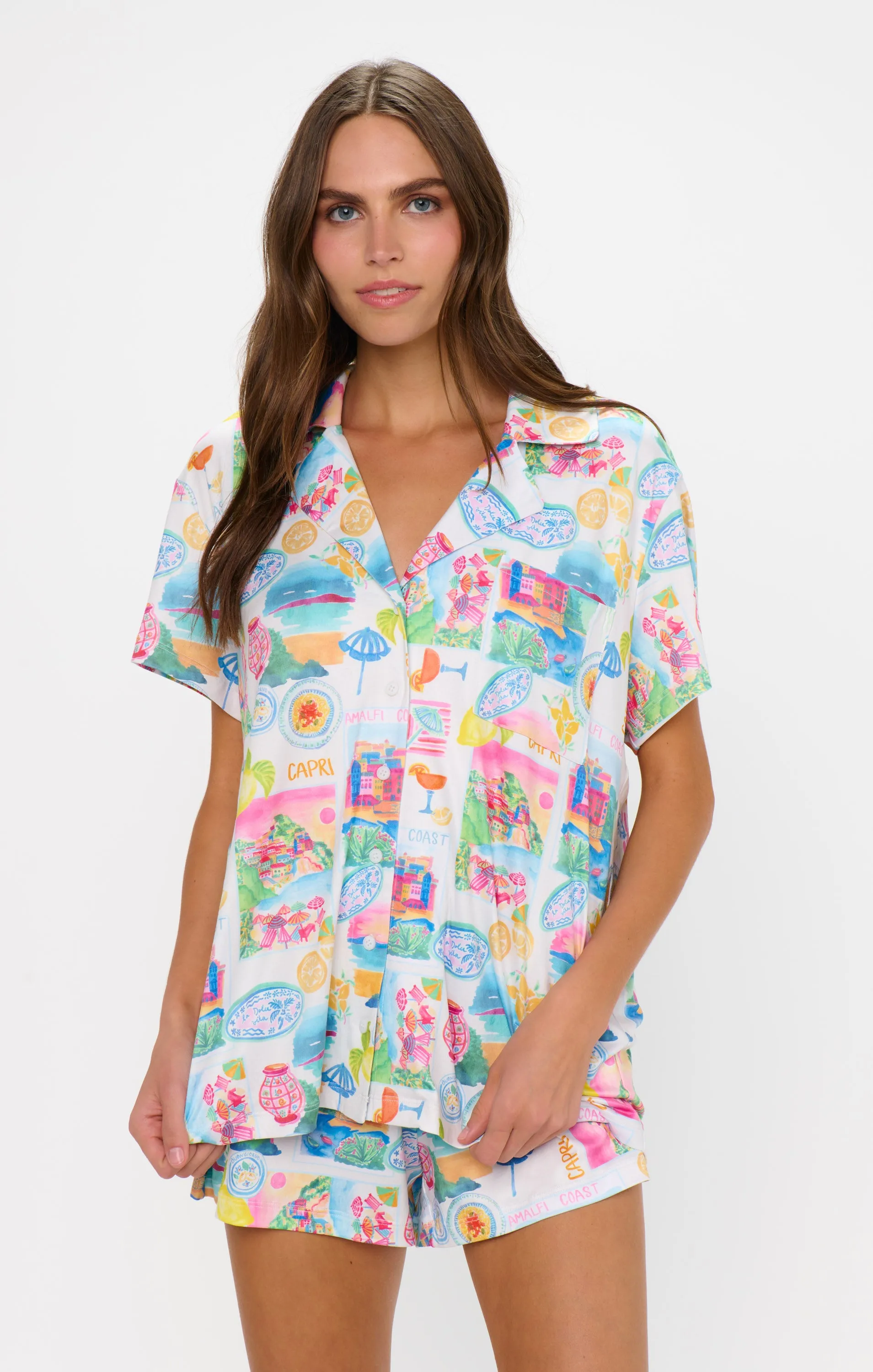 Sunday Morning PJ Set ~ Amalfi Coast Jersey sold by Show Me Your MuMu
