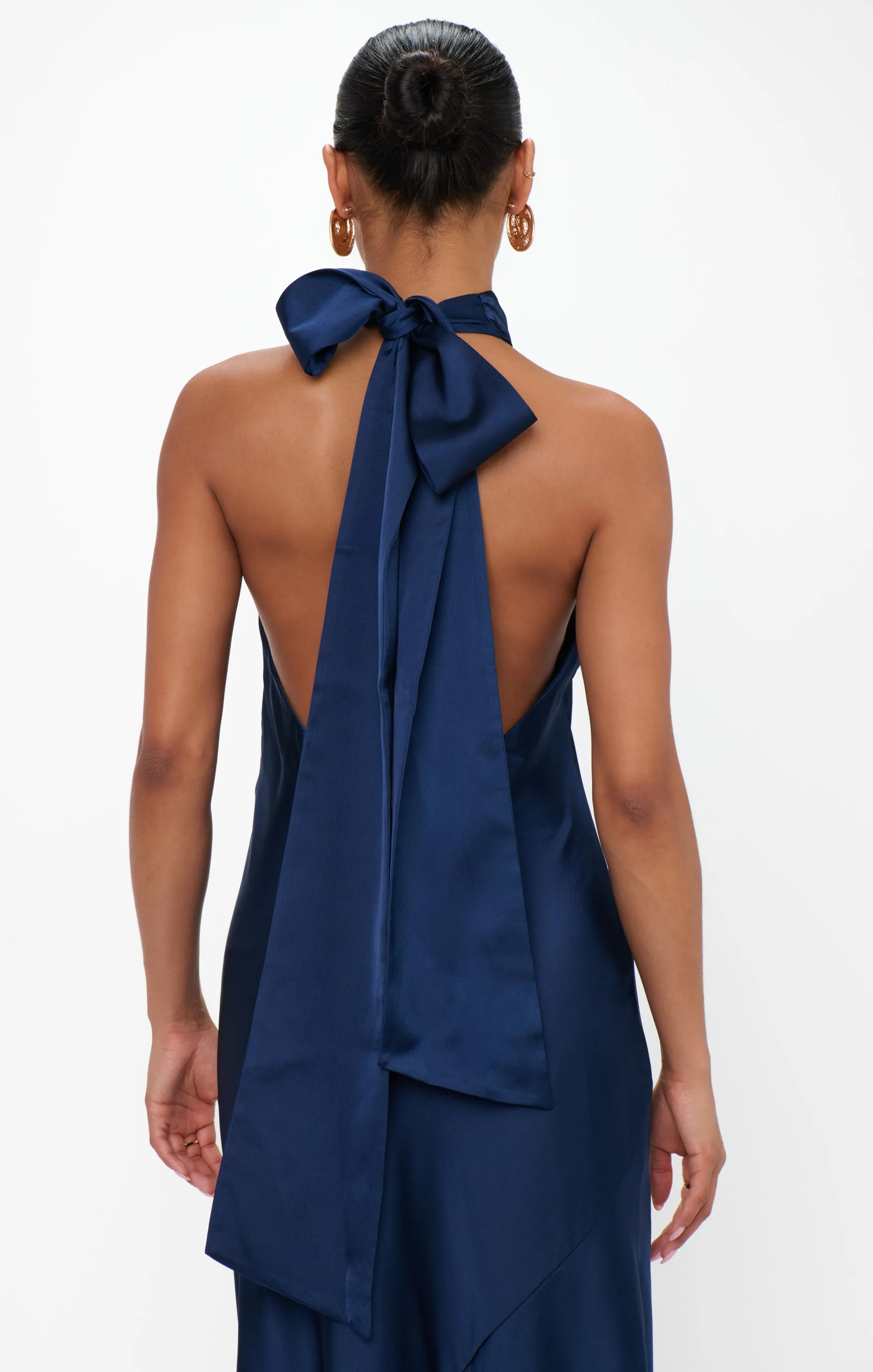 Lisa Maxi Dress ~ Midnight Navy Luxe Satin sold by Show Me Your MuMu product image thumbnail 2