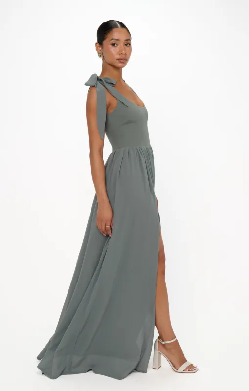 Harper Maxi Dress ~ Deep Sage Chiffon sold by Show Me Your MuMu