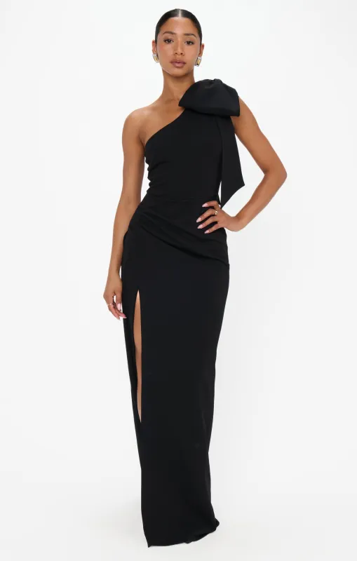 Bliss Bow Dress ~ Black Stretch sold by Show Me Your MuMu