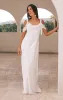 Bella Maxi Dress ~ Ivory Luxe Satin sold by Show Me Your MuMu