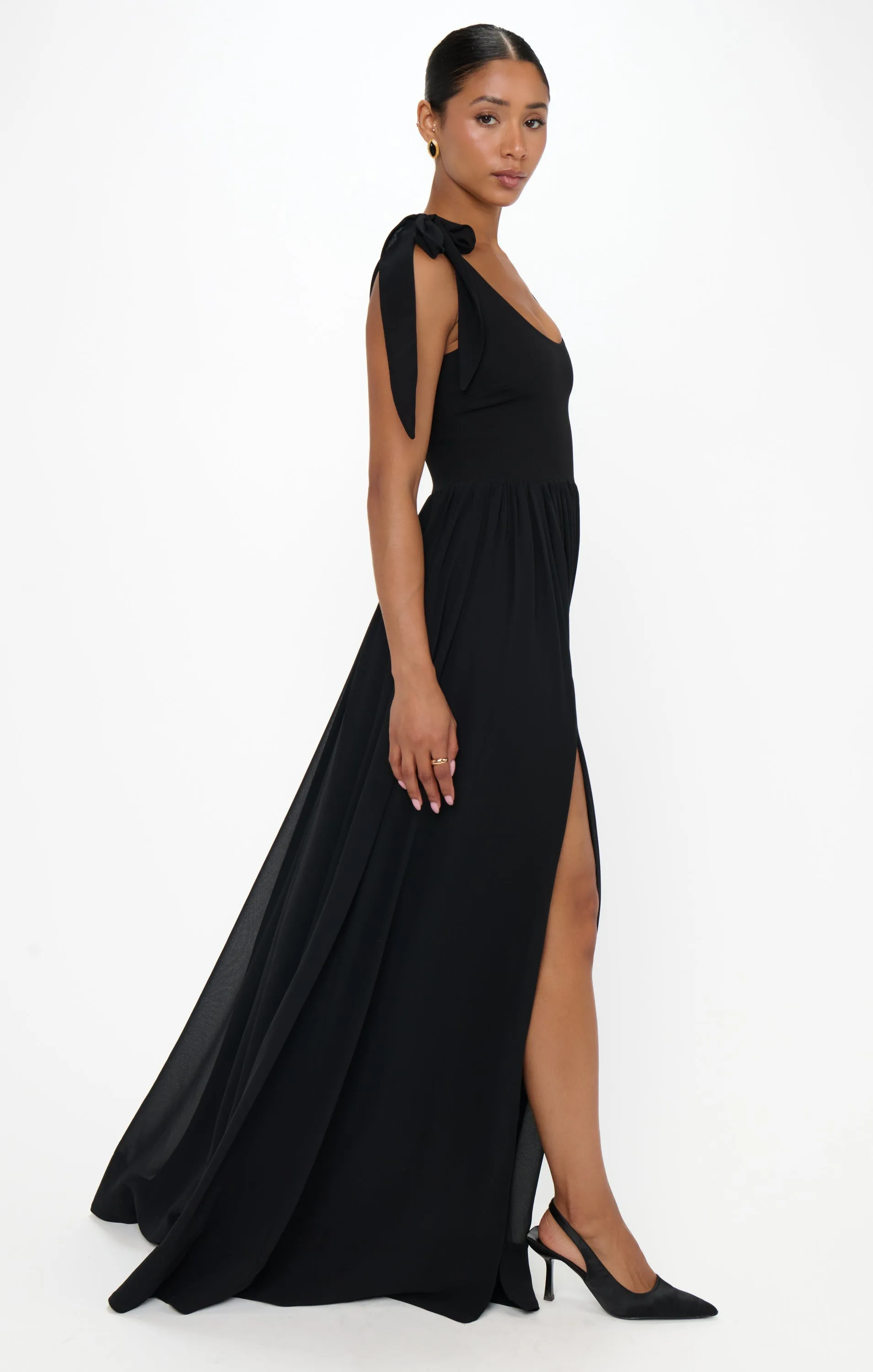 Harper Maxi Dress ~ Black Chiffon sold by Show Me Your MuMu product image thumbnail 5