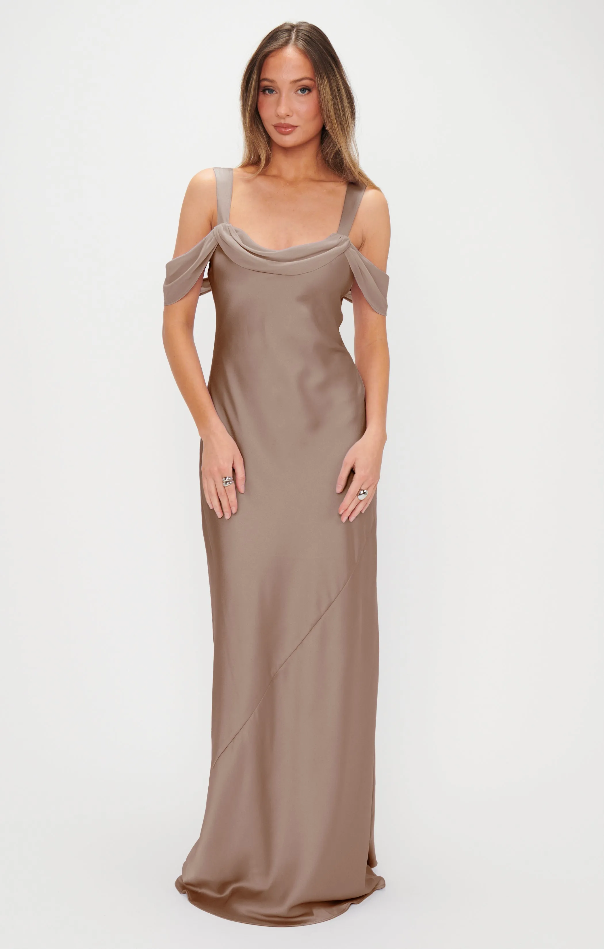 Bella Maxi Dress ~ Dune Luxe Satin sold by Show Me Your MuMu product image thumbnail 4