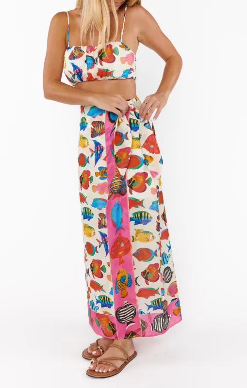 Tia Wrap Skirt ~ Rainbow Reef sold by Show Me Your MuMu