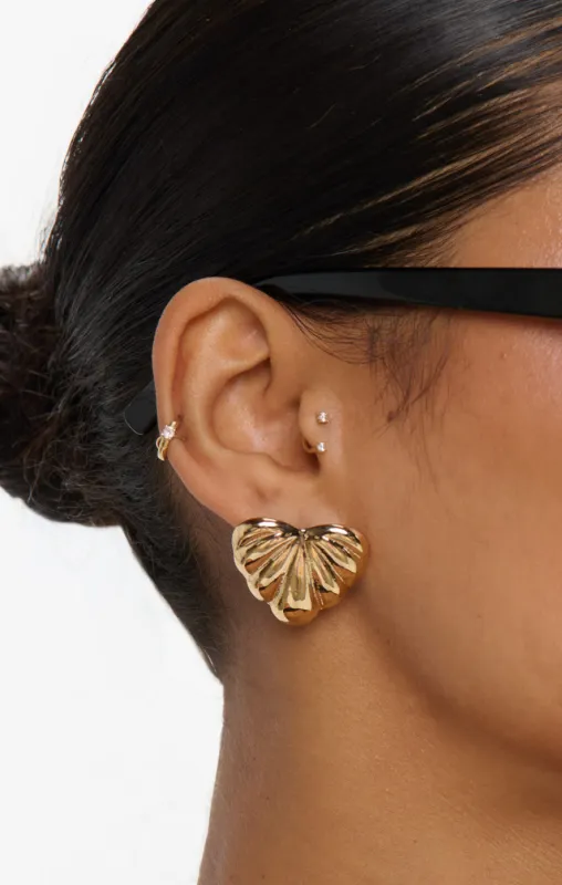 Sunset Palm Earrings ~ Gold sold by Show Me Your MuMu