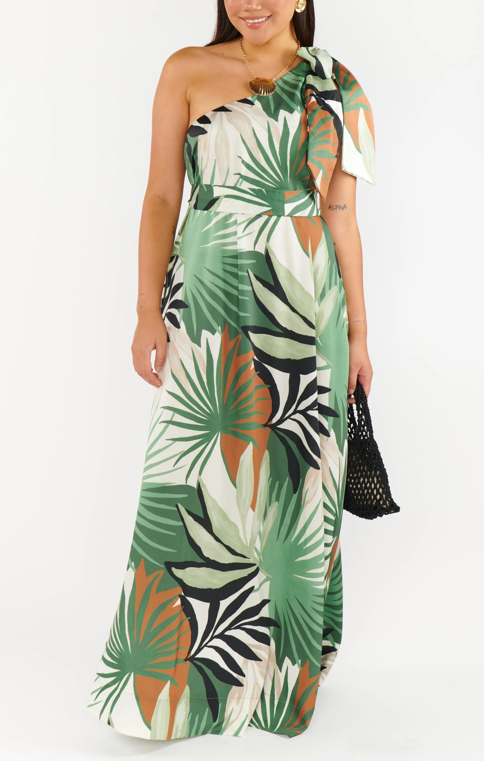 Jackie Maxi Dress ~ Caribbean Palms sold by Show Me Your MuMu product image thumbnail 4