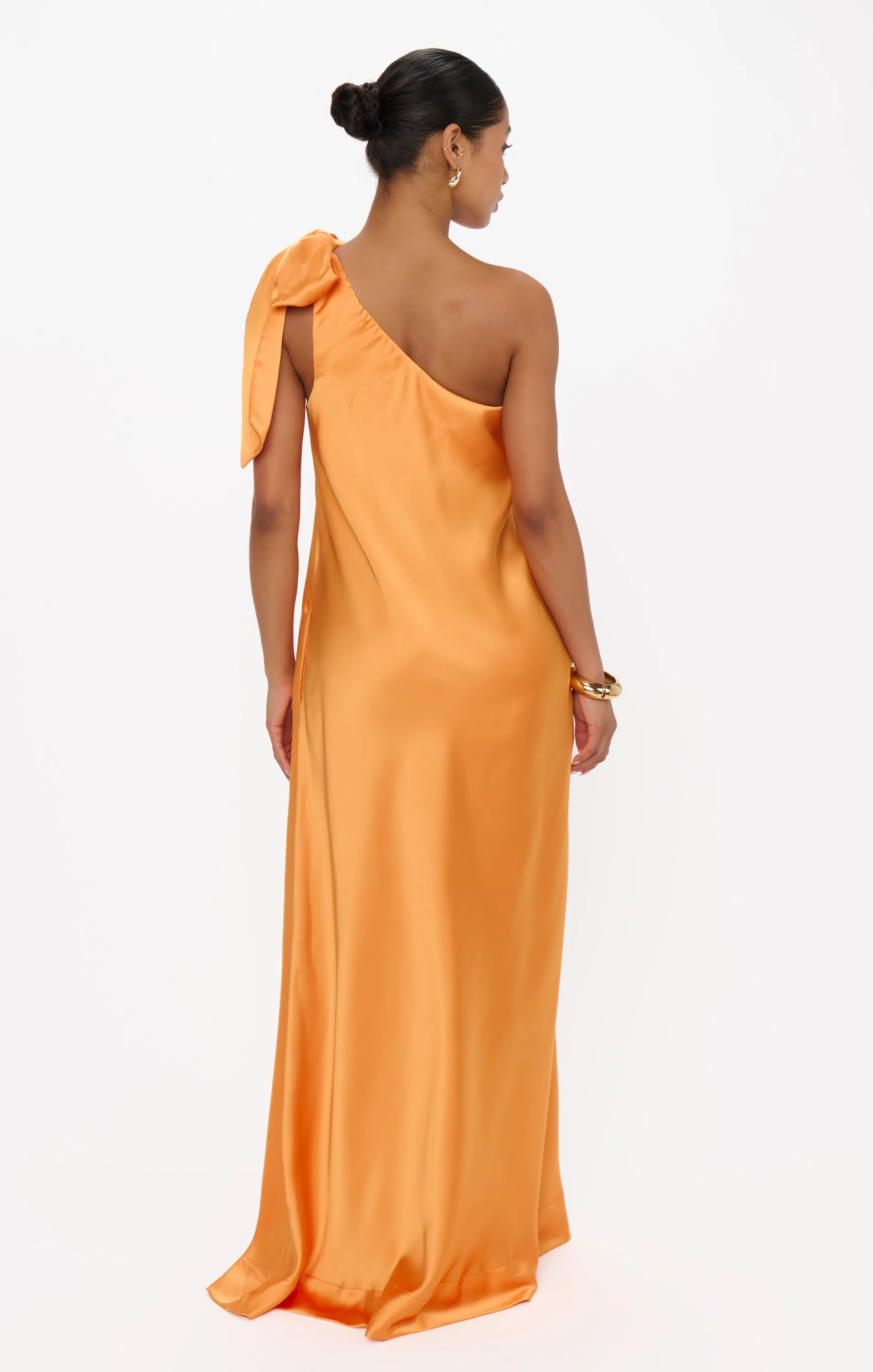Jackie Maxi Dress ~ Tangerine Fluid Satin sold by Show Me Your MuMu product image thumbnail 3