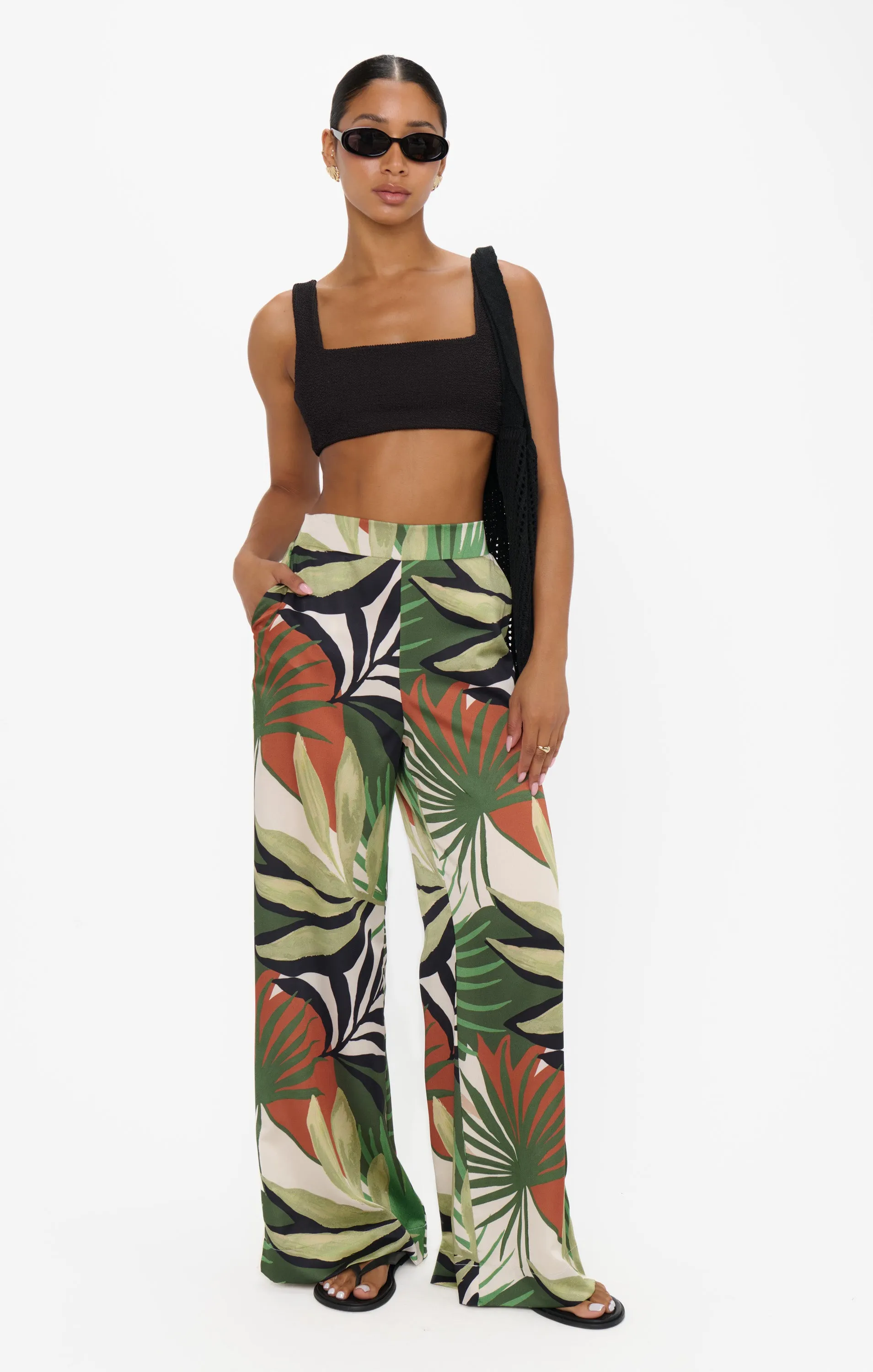 Vince Pants ~ Caribbean Palms sold by Show Me Your MuMu product image thumbnail 4