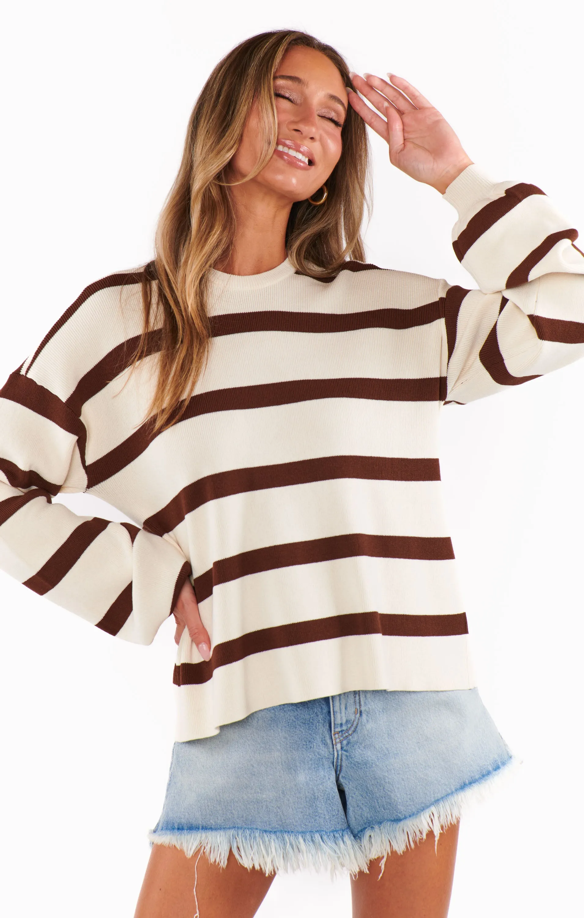 Pismo Sweater ~ Driftwood Stripe sold by Show Me Your MuMu
