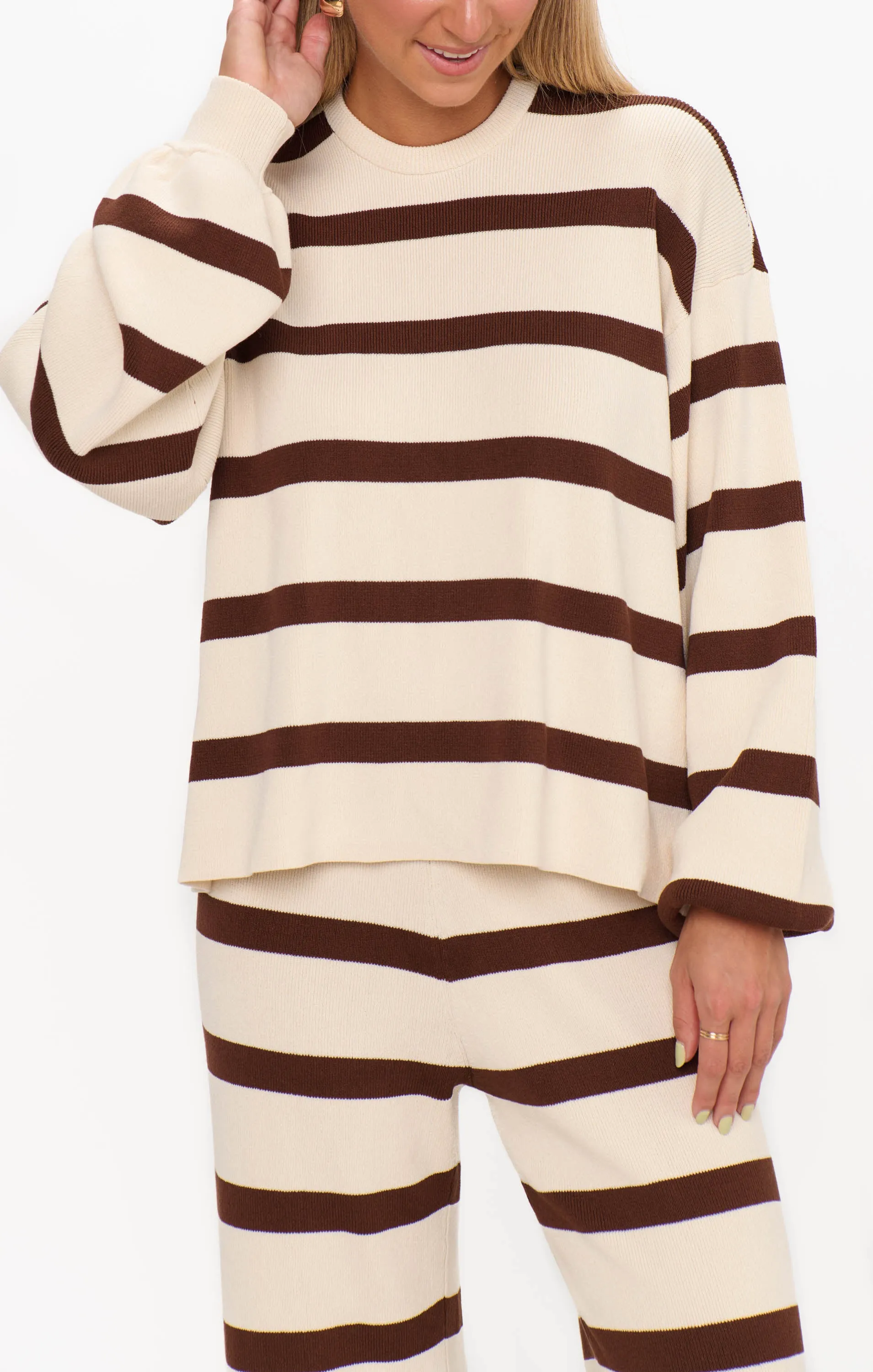 Pismo Sweater ~ Driftwood Stripe sold by Show Me Your MuMu product image thumbnail 3
