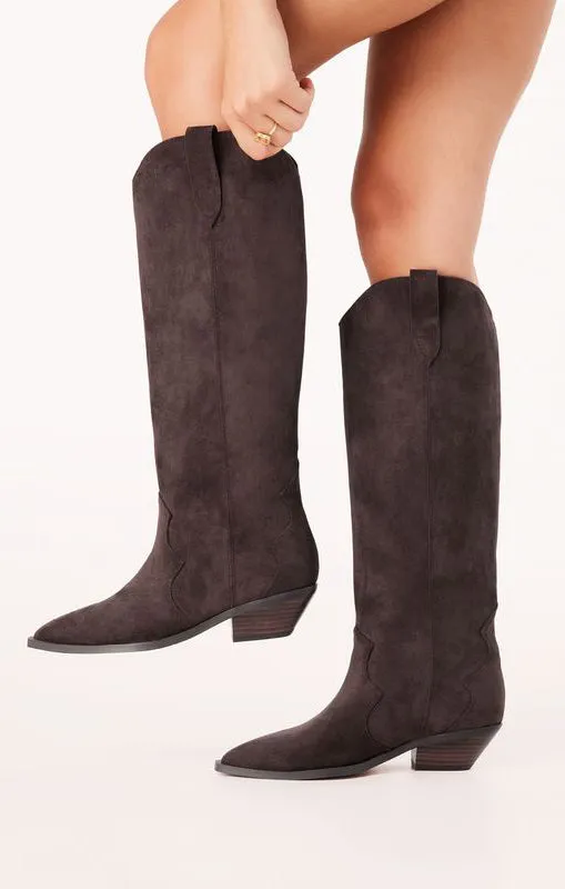 Billini Helix Boot ~ Dark Cacao Suede sold by Show Me Your MuMu