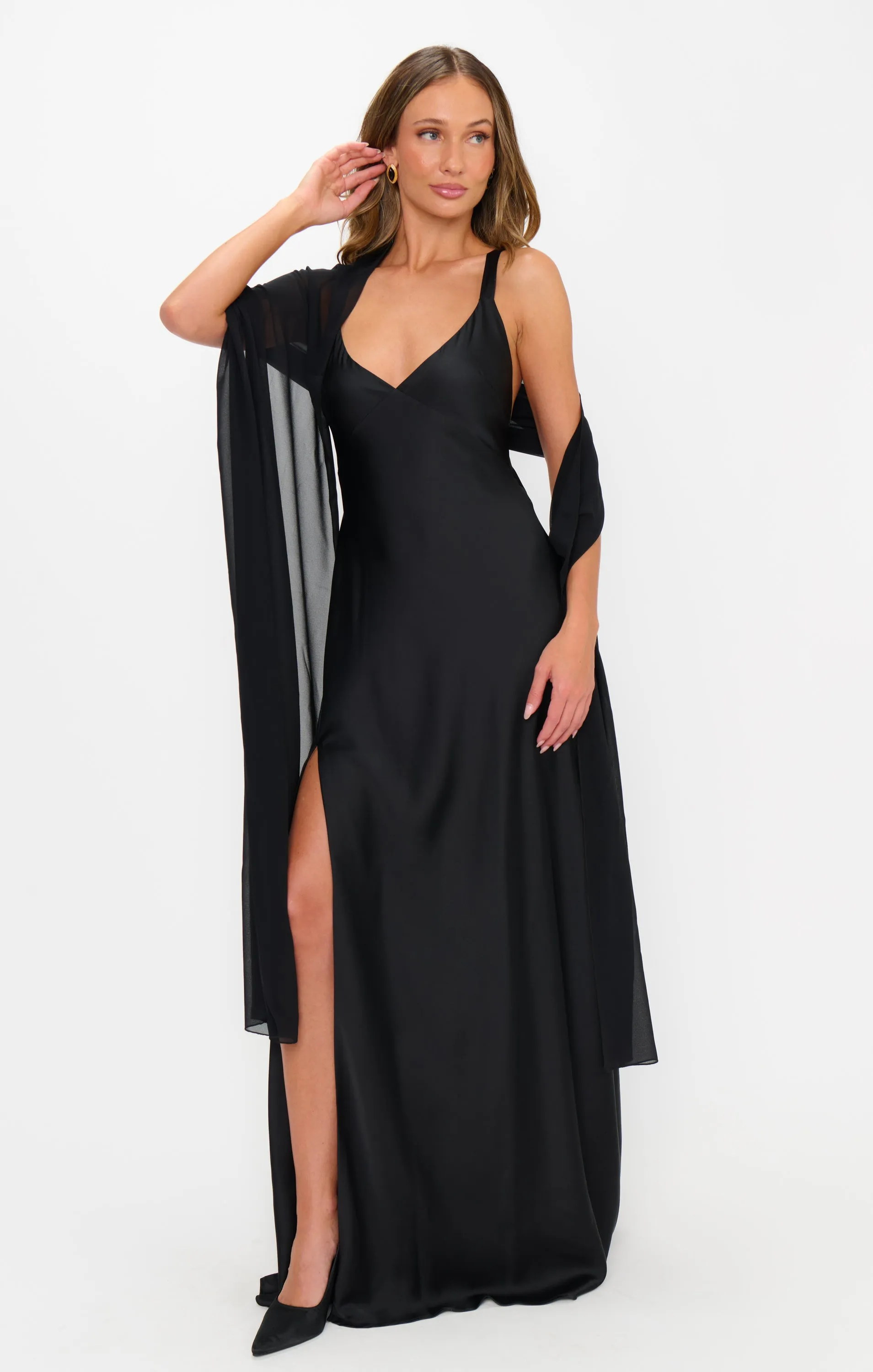 Soiree Shawl ~ Black Chiffon sold by Show Me Your MuMu product image thumbnail 4