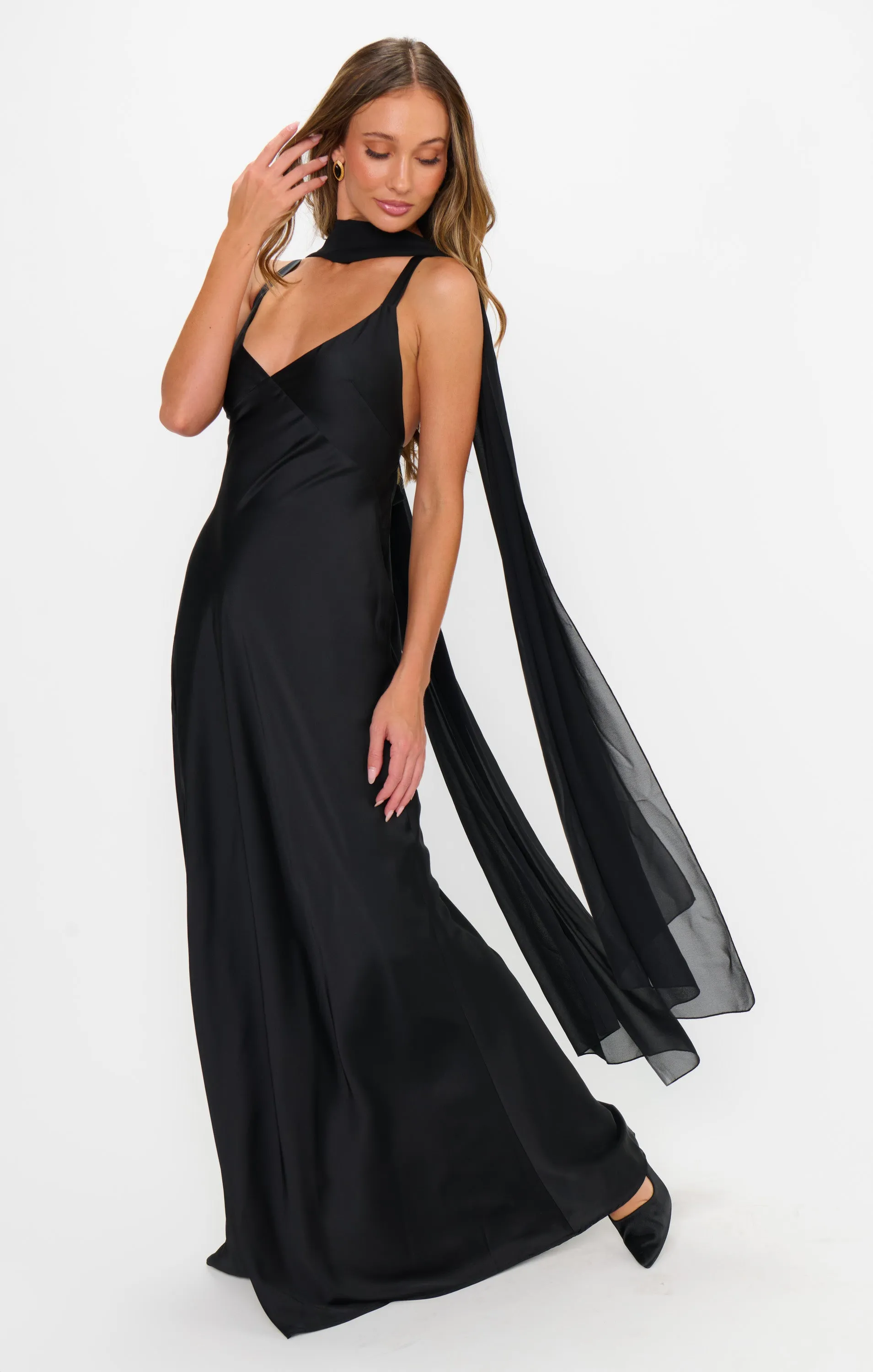 Soiree Shawl ~ Black Chiffon sold by Show Me Your MuMu