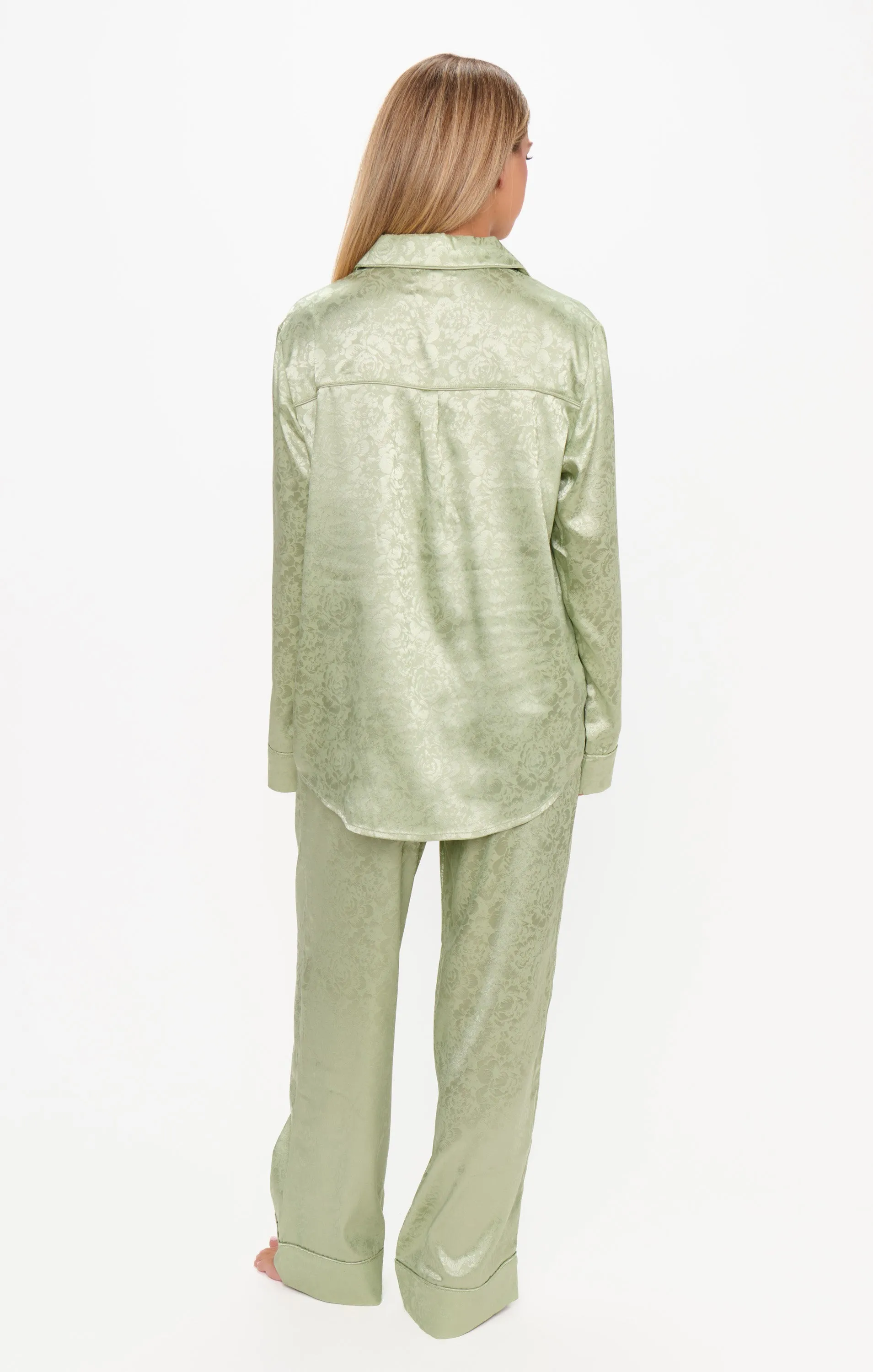 Classic PJ Set ~ Pistachio Floral Silky sold by Show Me Your MuMu product image thumbnail 3