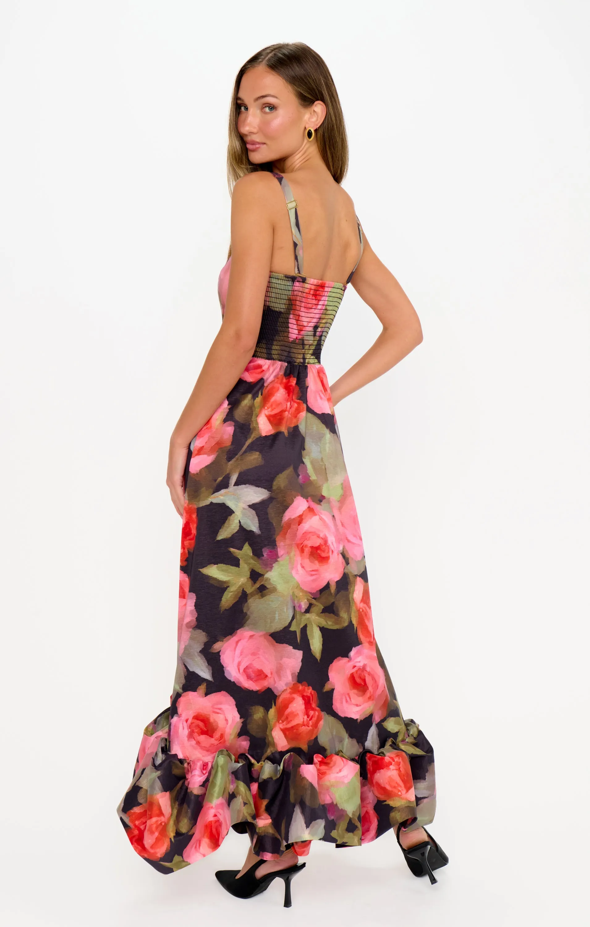 Rebecca Midi Dress ~ Noir Blooms sold by Show Me Your MuMu product image thumbnail 4