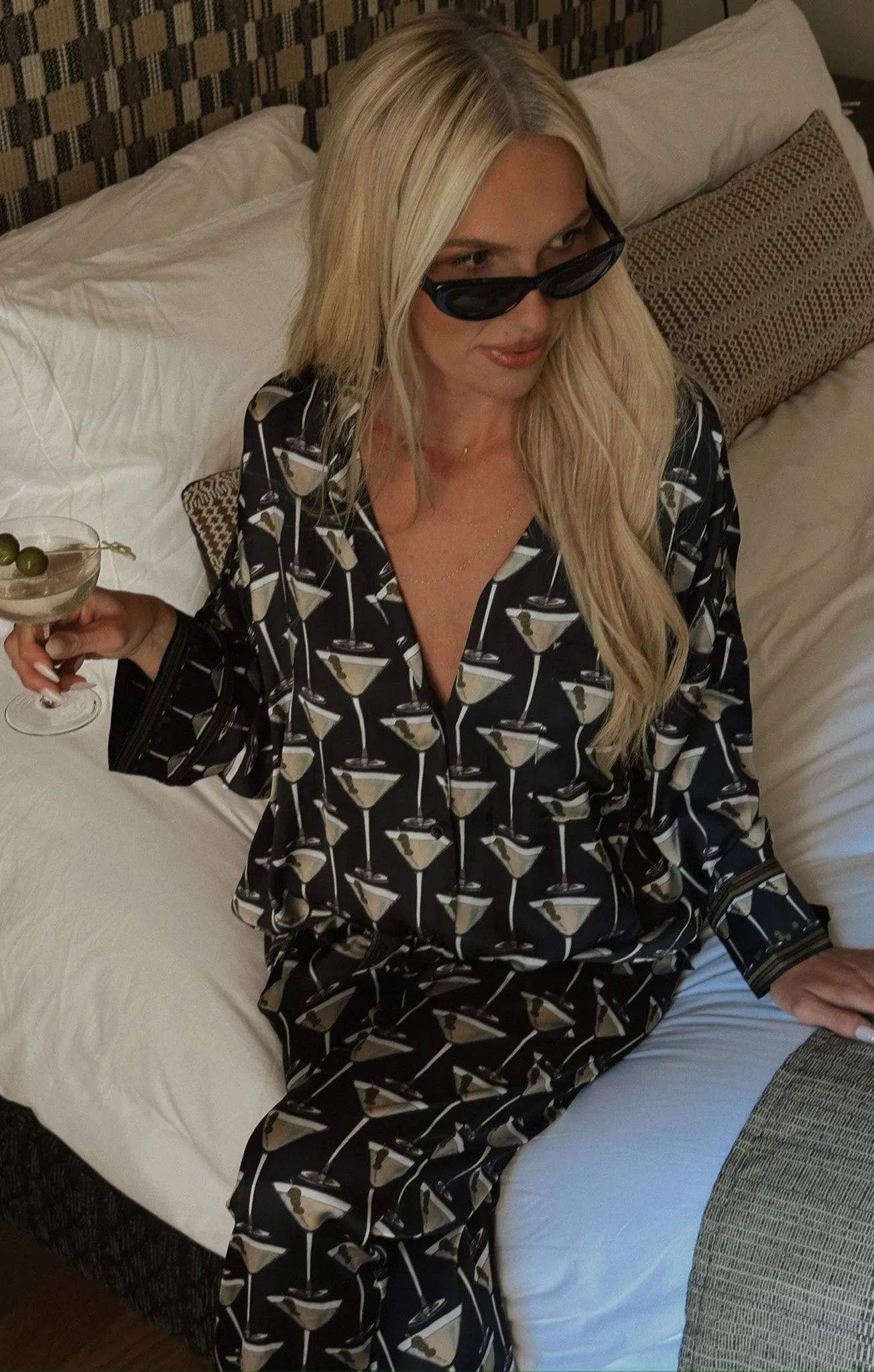 Overslept PJ Set ~ Dirty Martini Silky sold by Show Me Your MuMu product image thumbnail 3