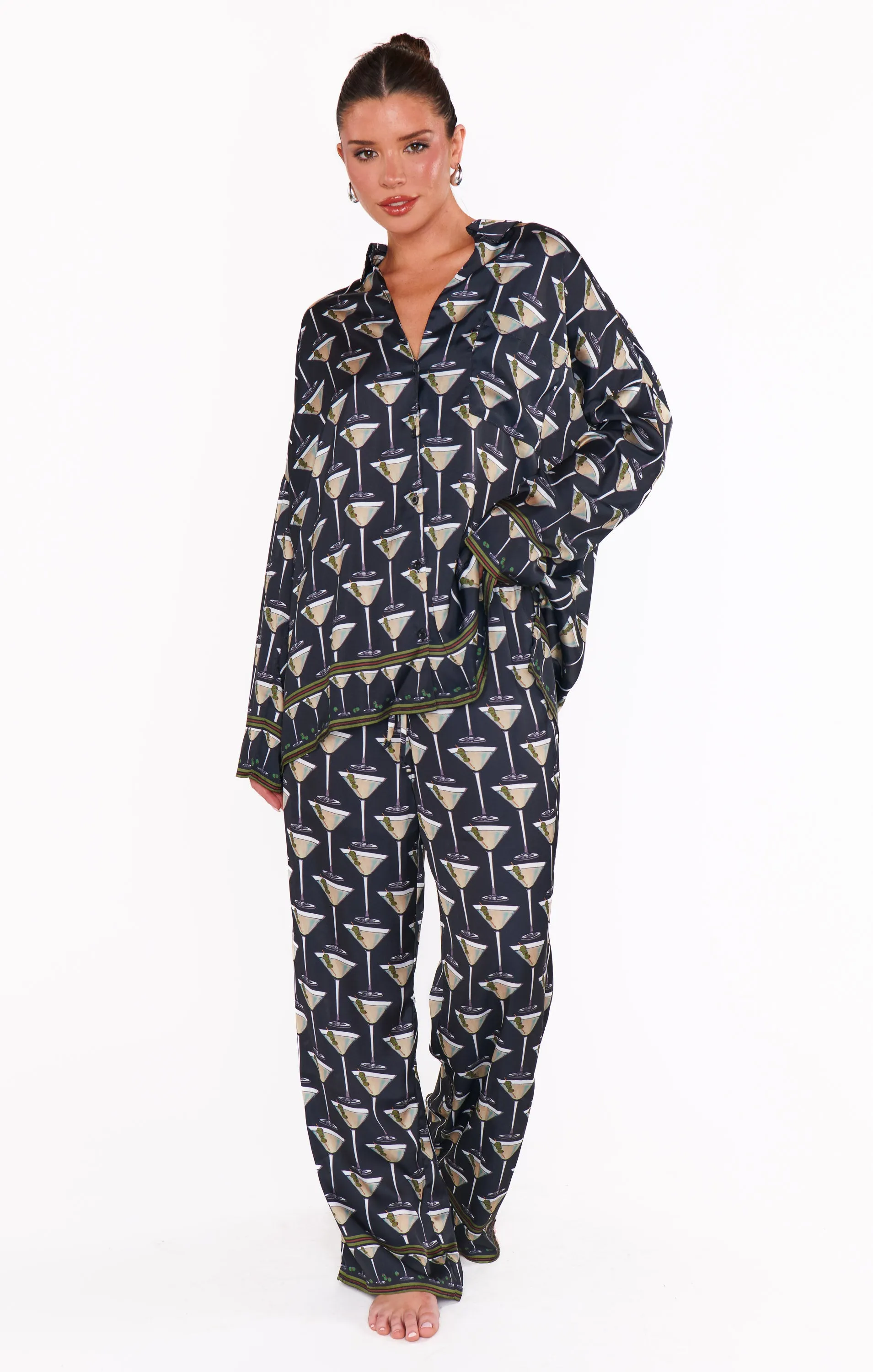Overslept PJ Set ~ Dirty Martini Silky sold by Show Me Your MuMu product image thumbnail 2