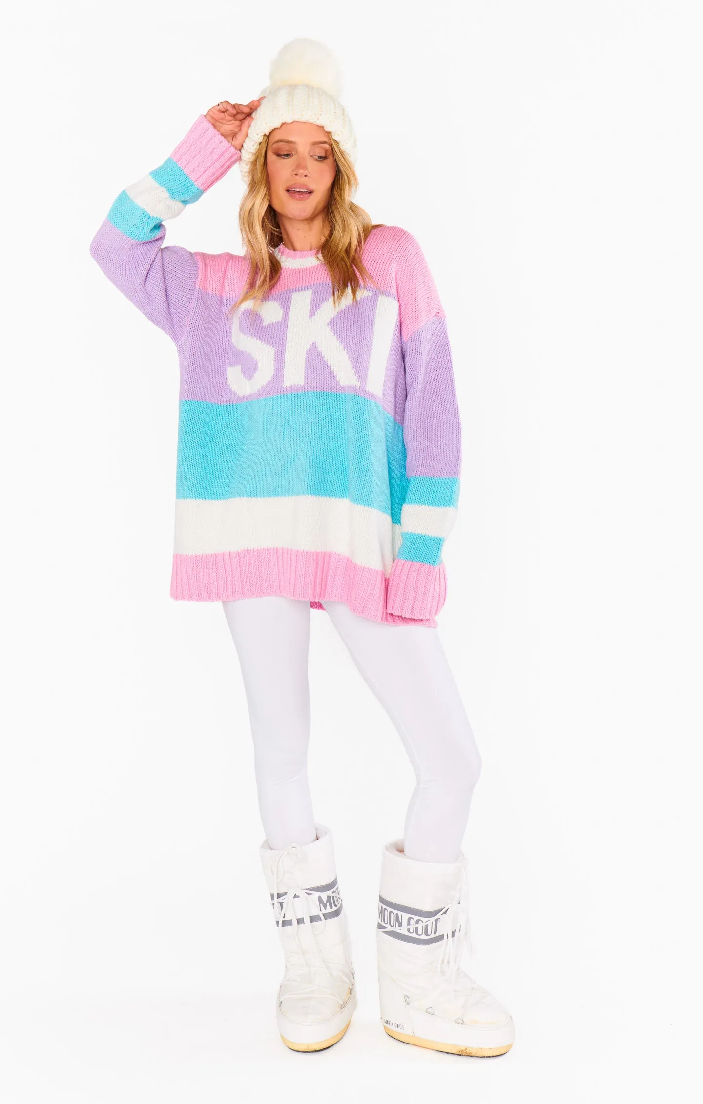 Ski in Sweater ~ Pastel Multi Knit sold by Show Me Your MuMu product image thumbnail 5