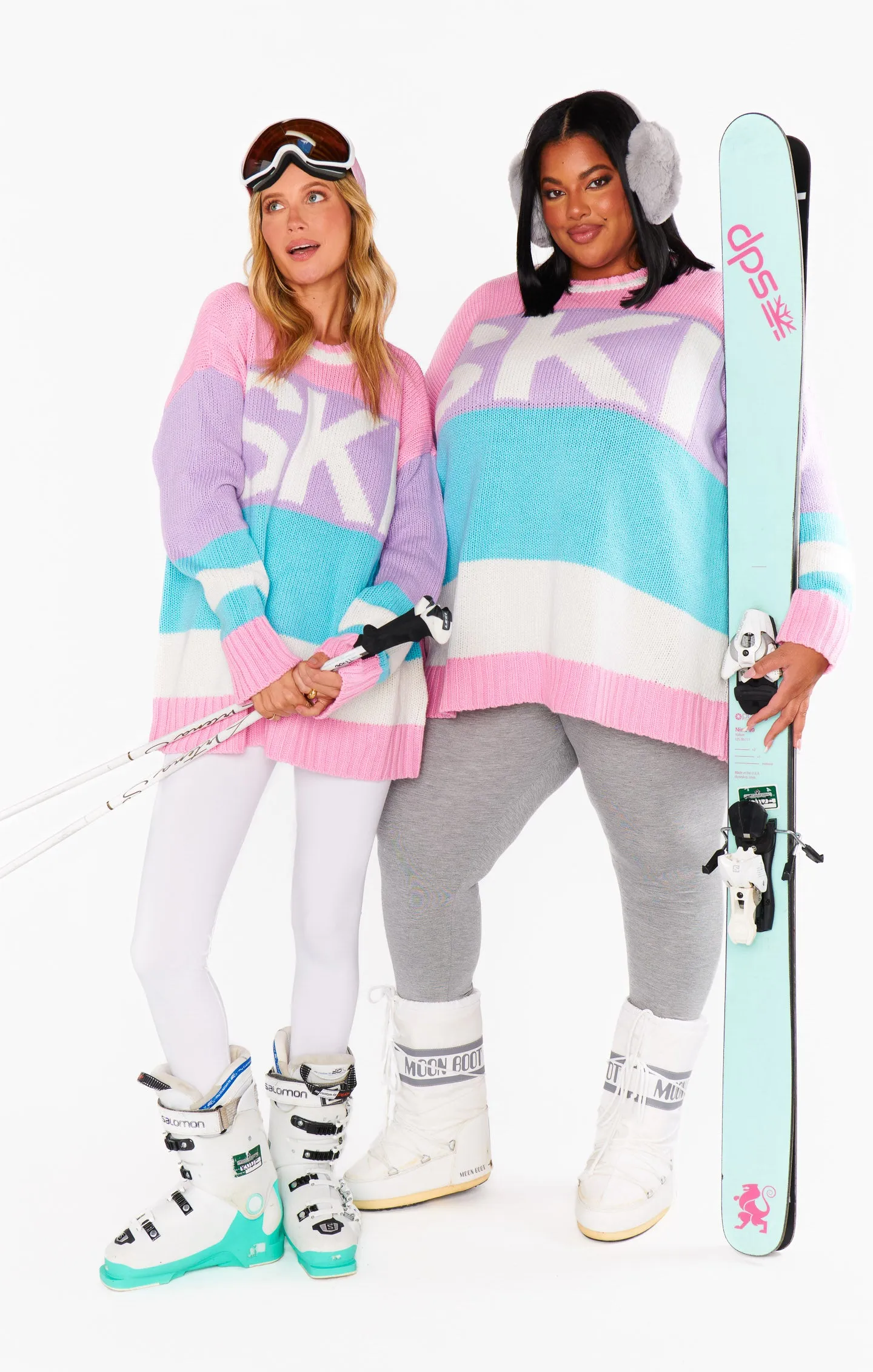 Ski in Sweater ~ Pastel Multi Knit sold by Show Me Your MuMu product image thumbnail 2