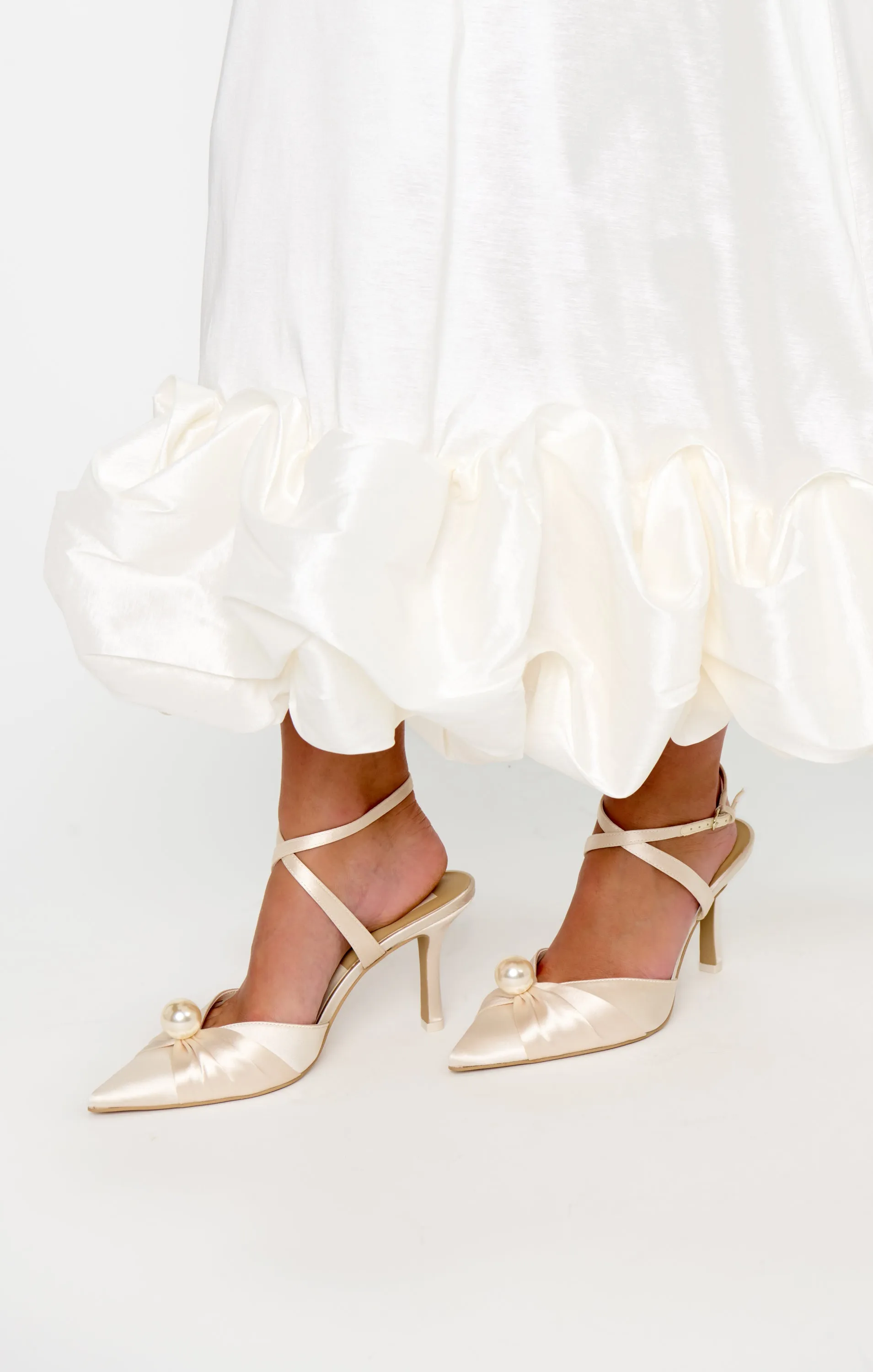 Dolce Vita Kaysey Heel ~ Vanilla Satin sold by Show Me Your MuMu