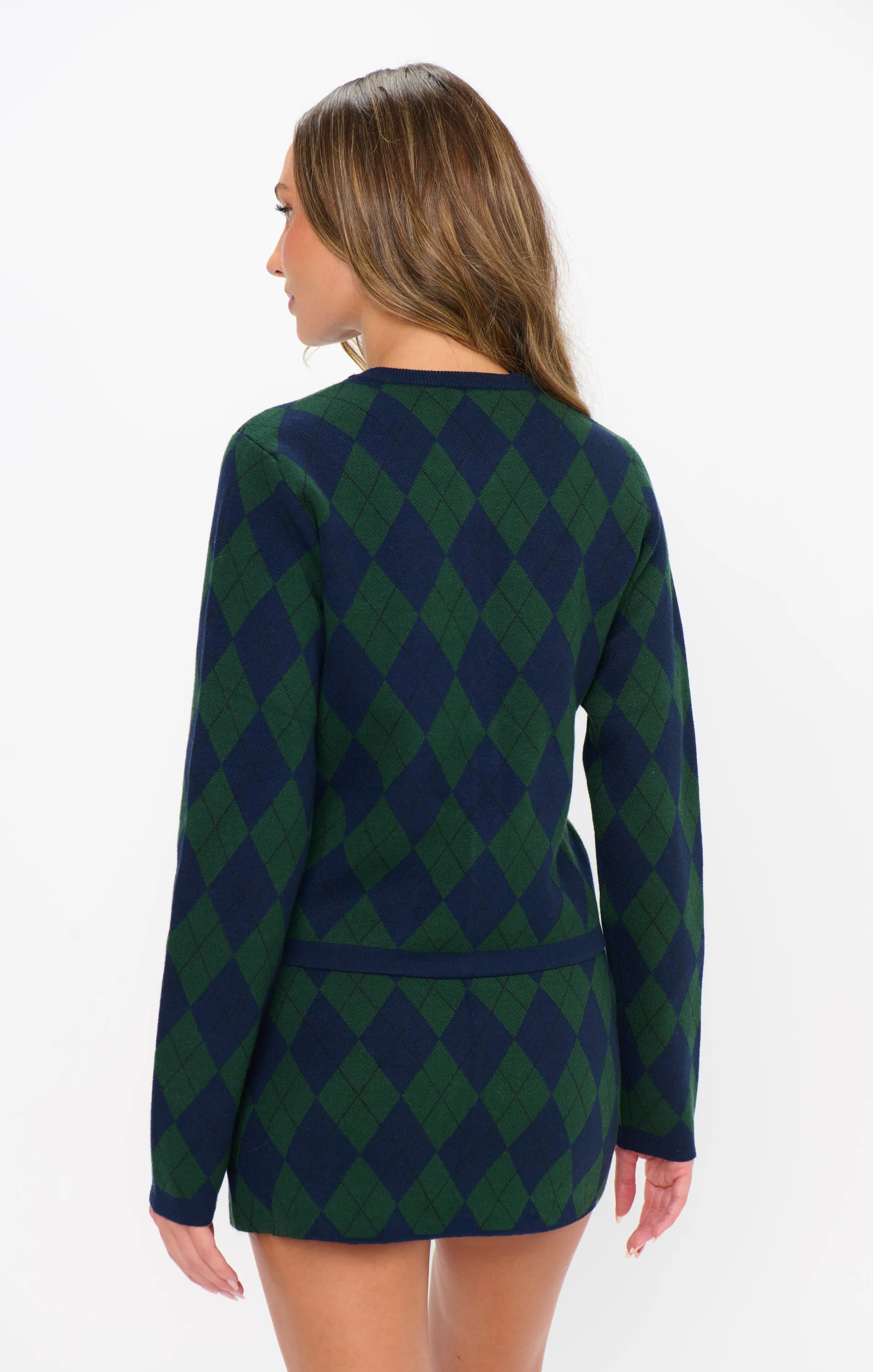 Cher Cardigan ~ Oxford Argyle Knit sold by Show Me Your MuMu product image thumbnail 4