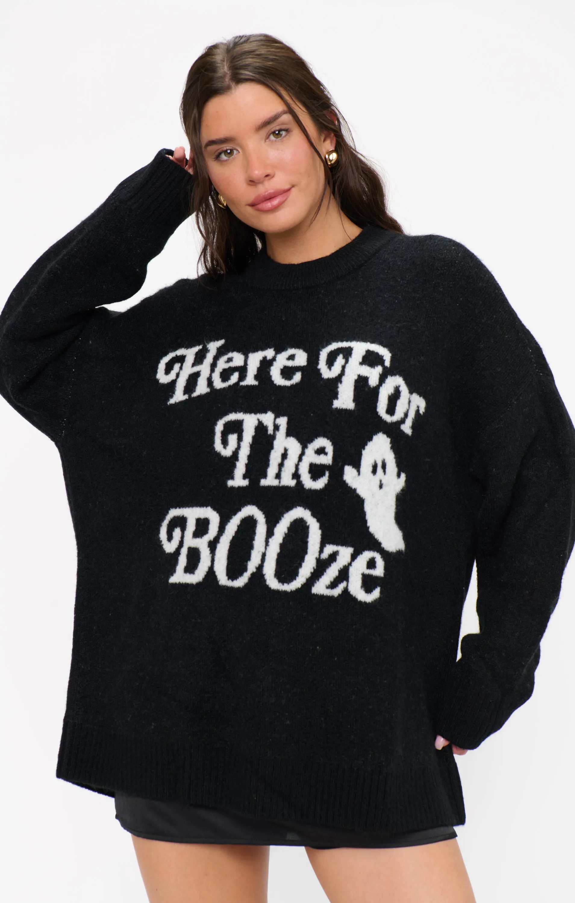 Classic Crewneck Sweater ~ Ghost Graphic Knit sold by Show Me Your MuMu product image thumbnail 5