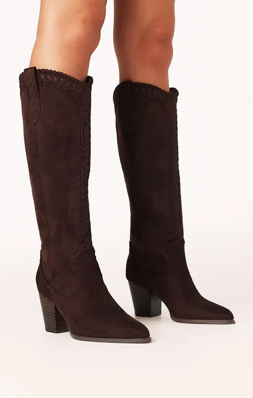 Billini Finley Cowboy Boot ~ Chocolate Suede made by Show Me Your MuMu