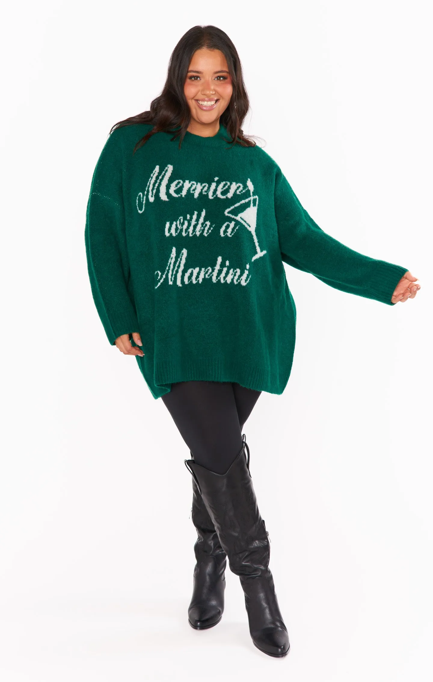 Classic Crewneck Sweater ~ Martini Graphic Knit sold by Show Me Your MuMu product image thumbnail 4