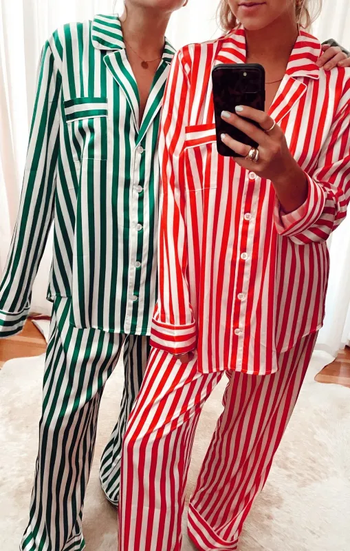Classic PJ Set ~ Peppermint Stripe sold by Show Me Your MuMu
