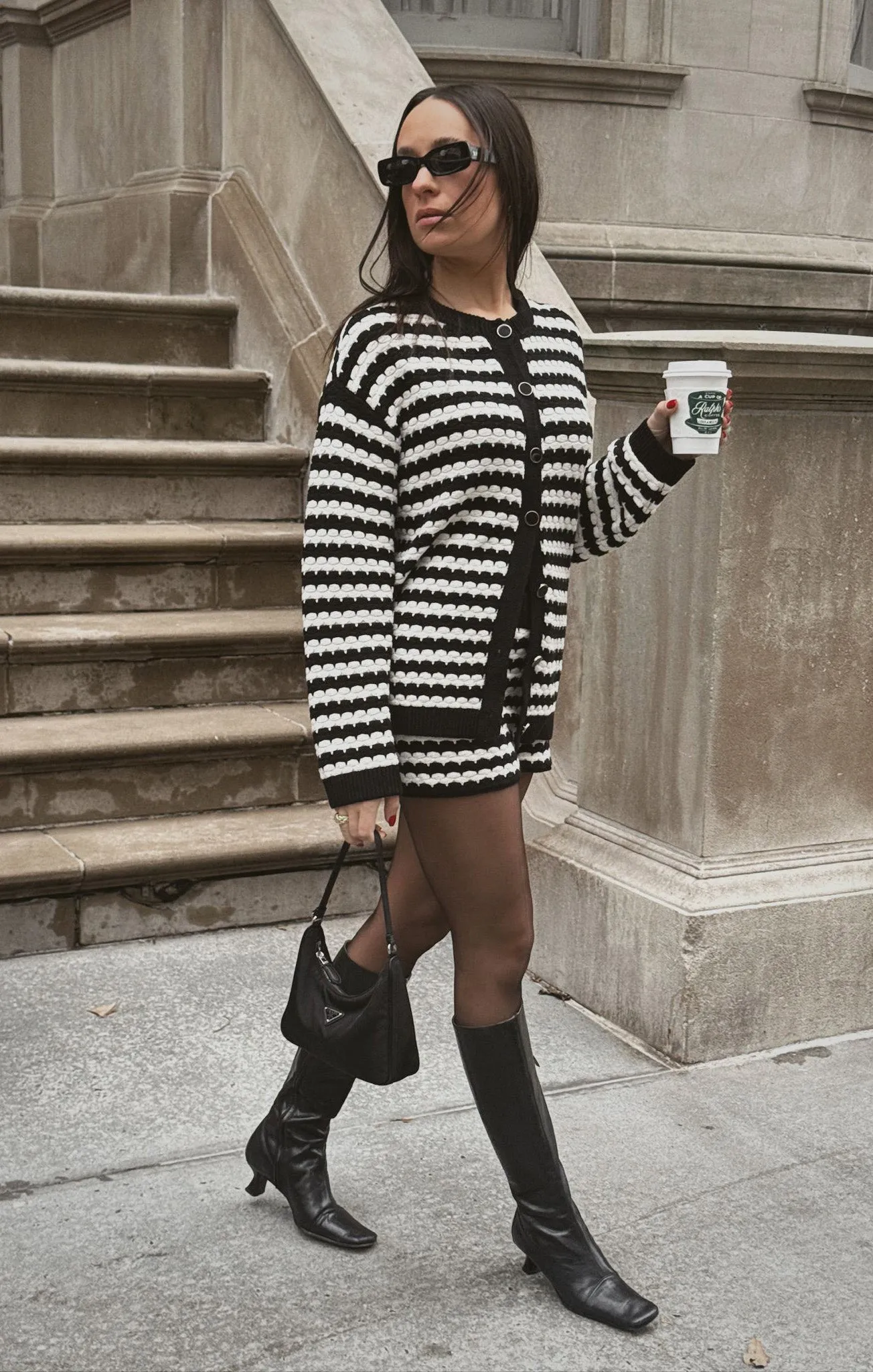 Inez Shorts ~ Black and White Stripe Knit sold by Show Me Your MuMu product image thumbnail 2