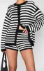 Inez Shorts ~ Black and White Stripe Knit sold by Show Me Your MuMu